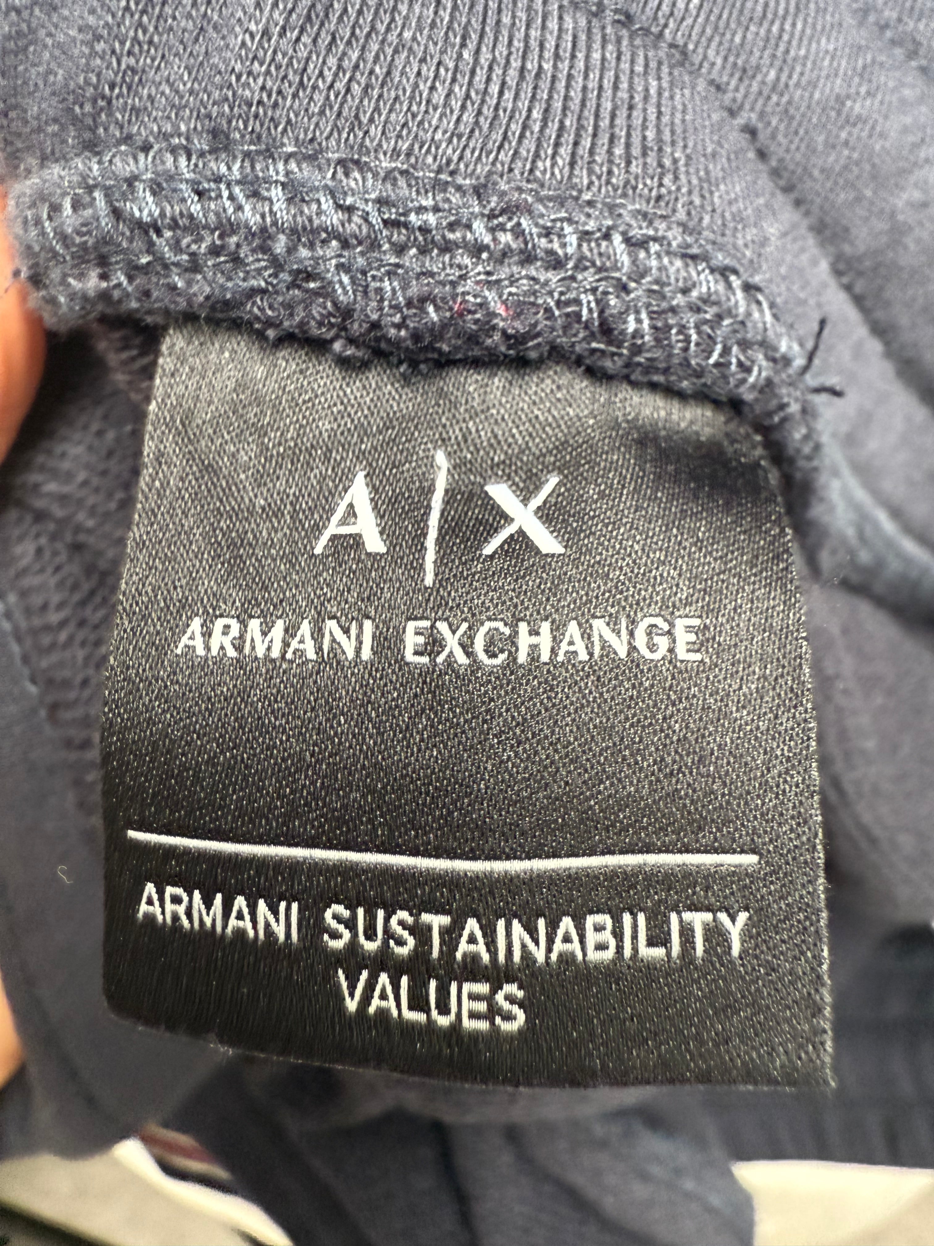 Armani Exchange black logo jogger pants - size XL