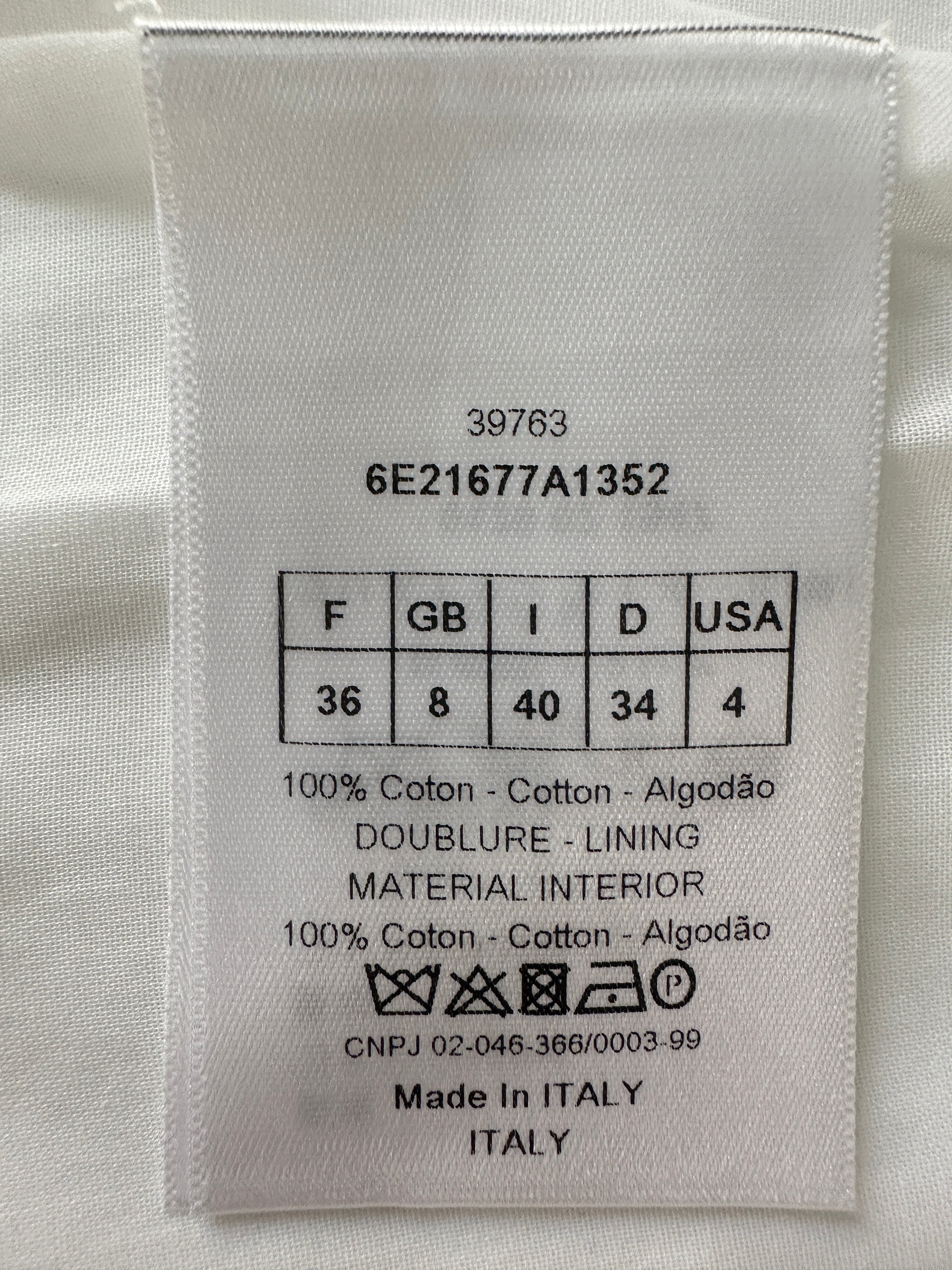 Dior white cotton dress - size 36