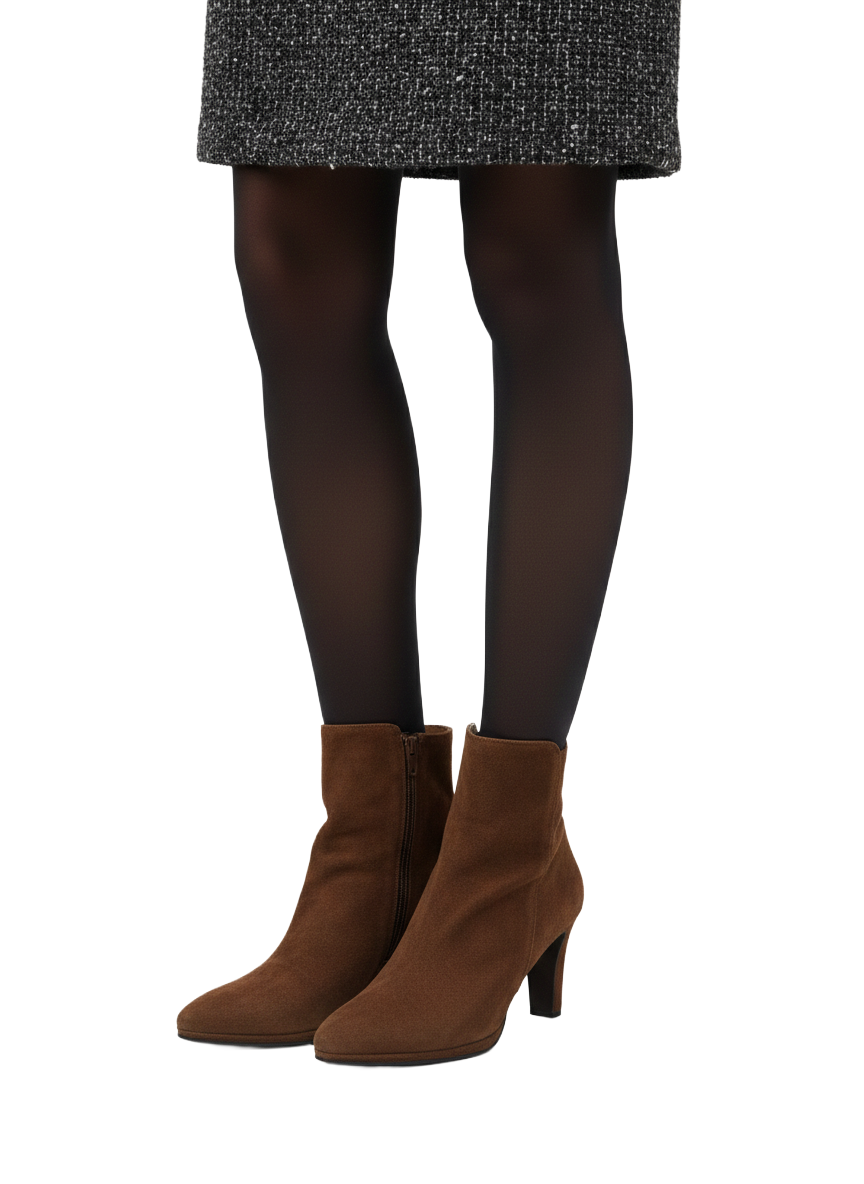 Paul Noyen brown suede heeled amkle boots - size 37.5