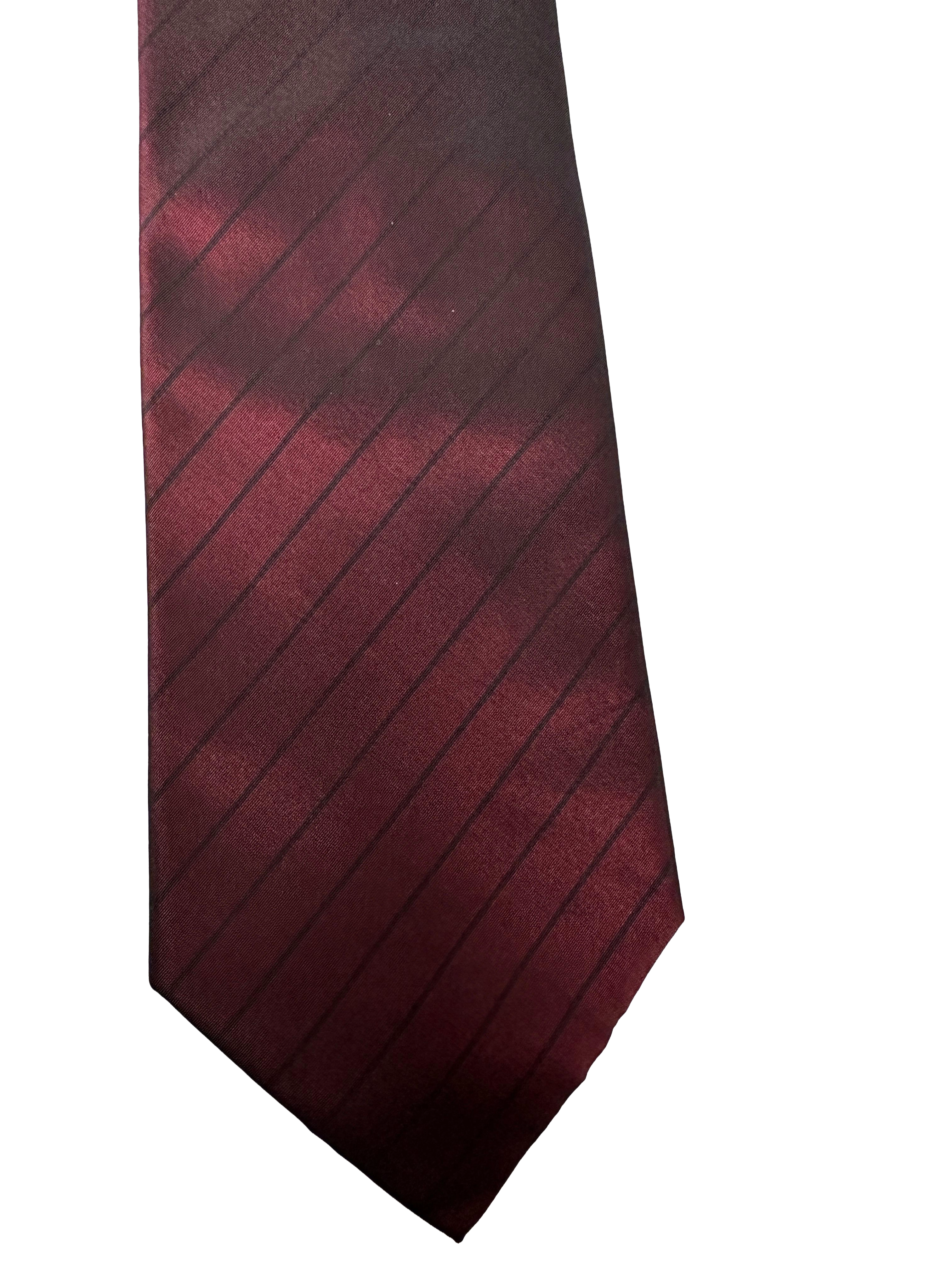 Dolce & Gabbana silk tie (deep burgundy with subtle stripe)