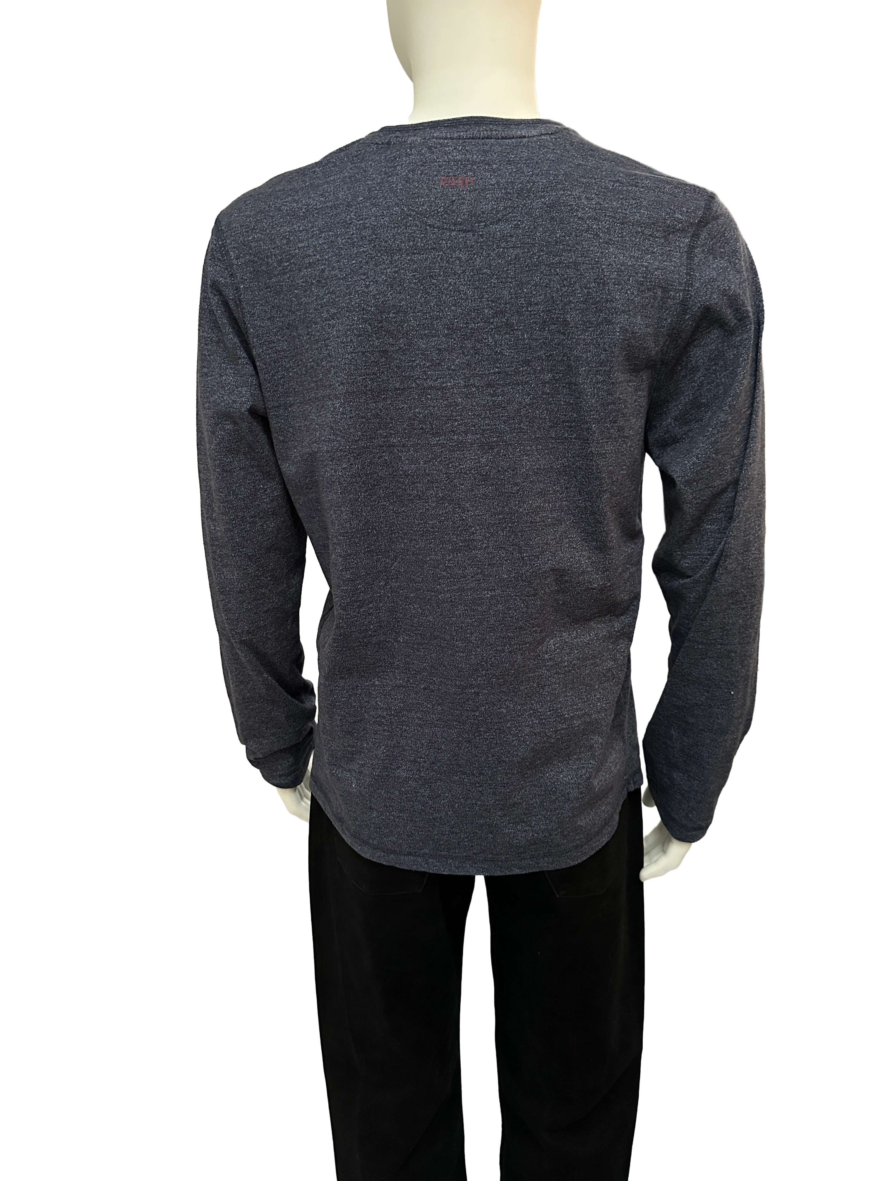 Diesel blue melange henley long sleeve - size M
