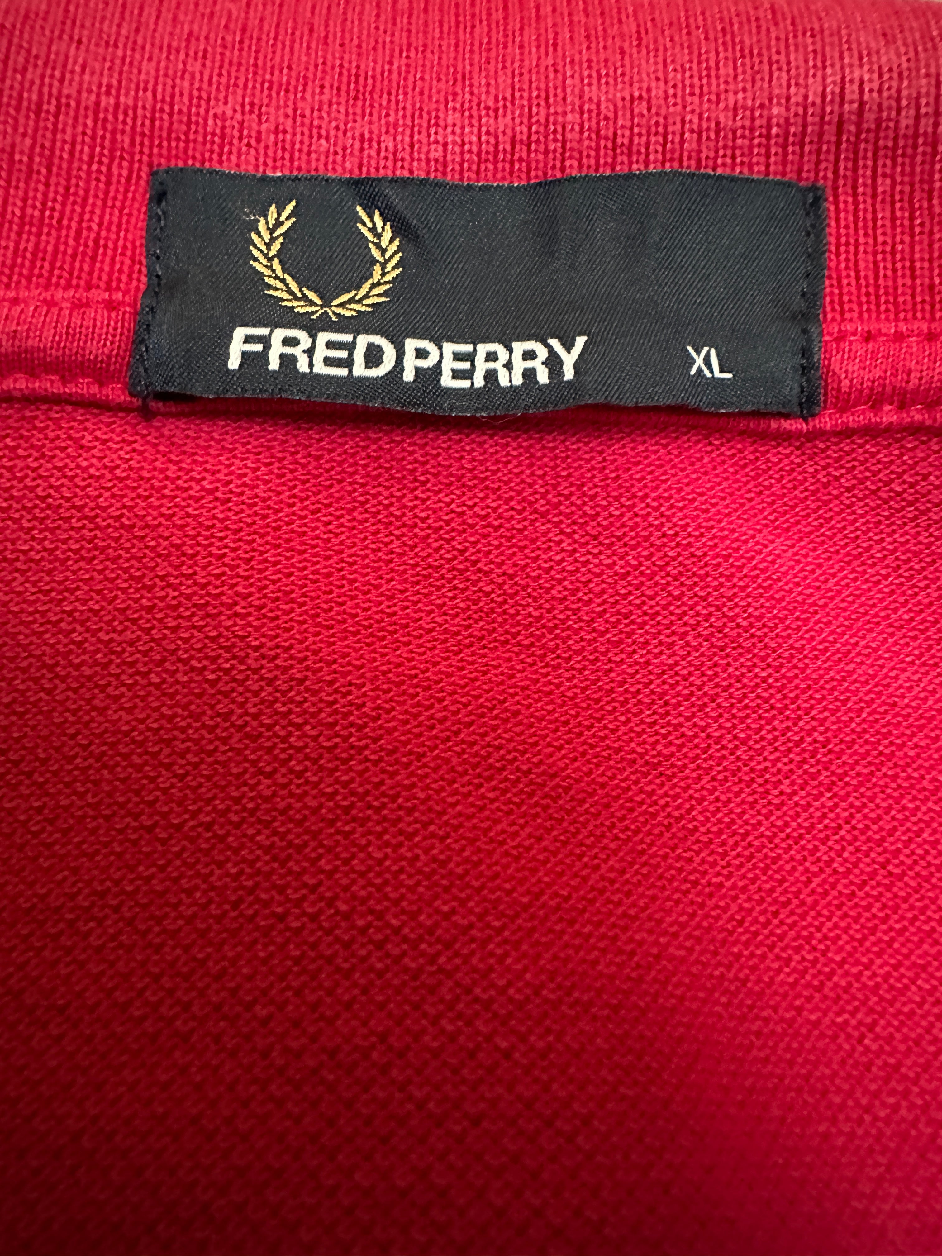 Fred Perry red classic polo shirt - size XL