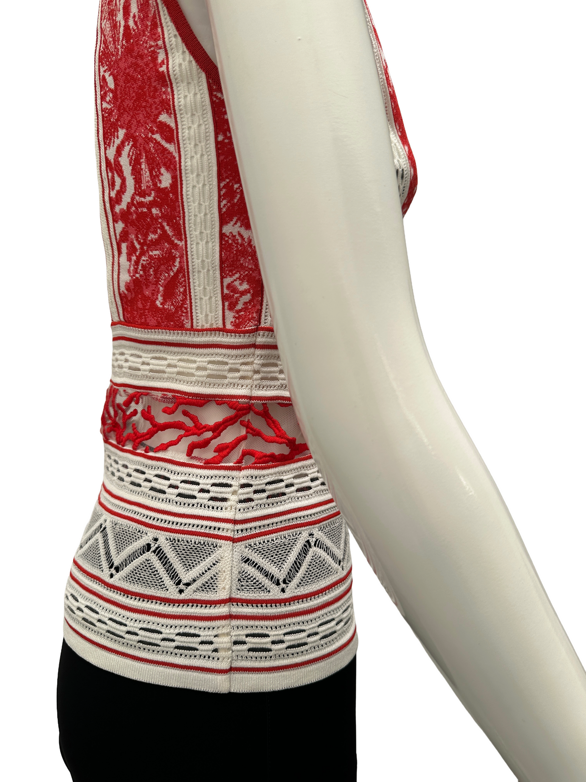 Roberto Cavalli coral jacquard top - size 38
