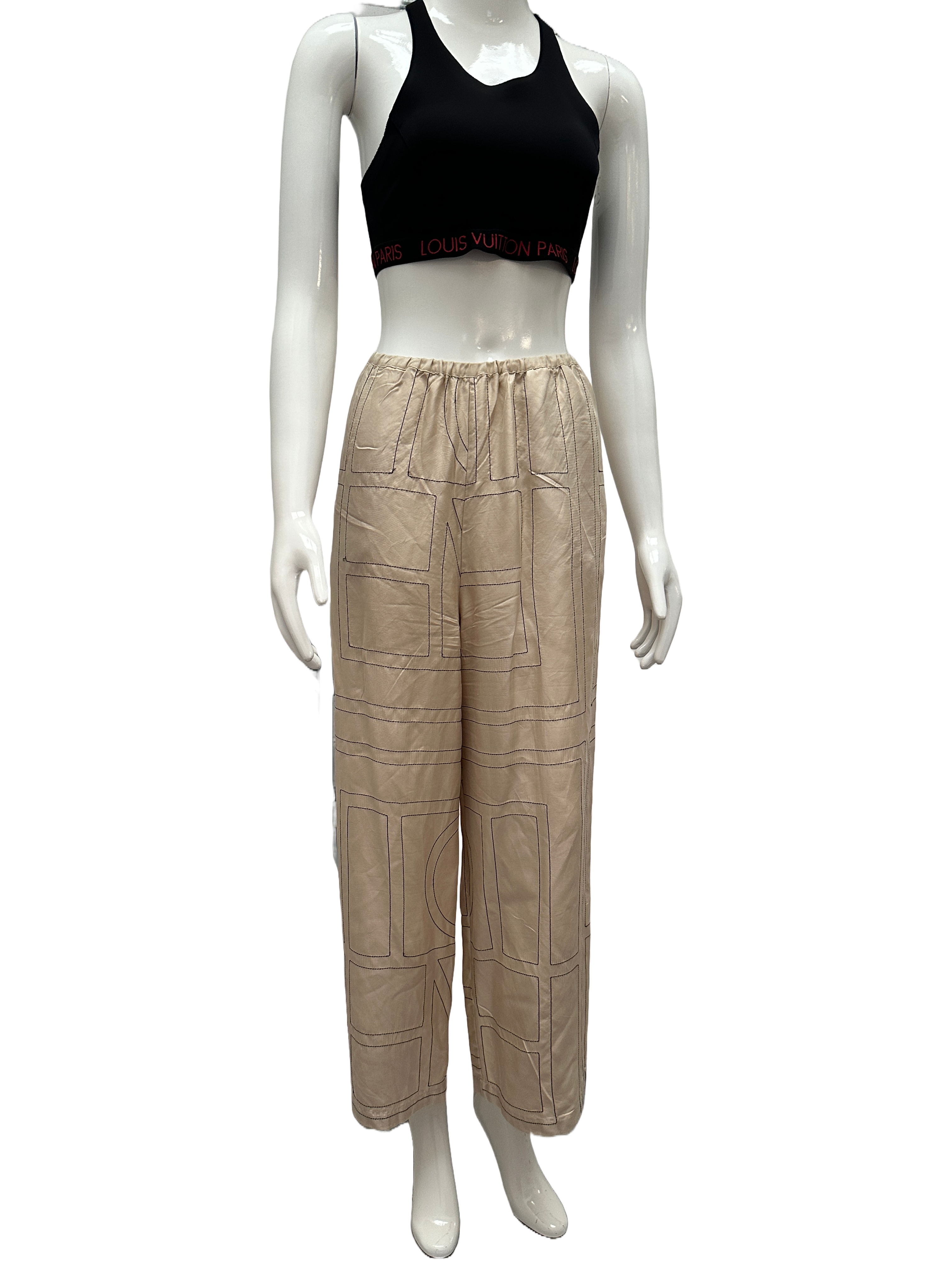 Toteme monogram silk pj bottoms - size 38