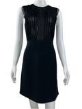 Dior black dress with transparent lace bib - size 36