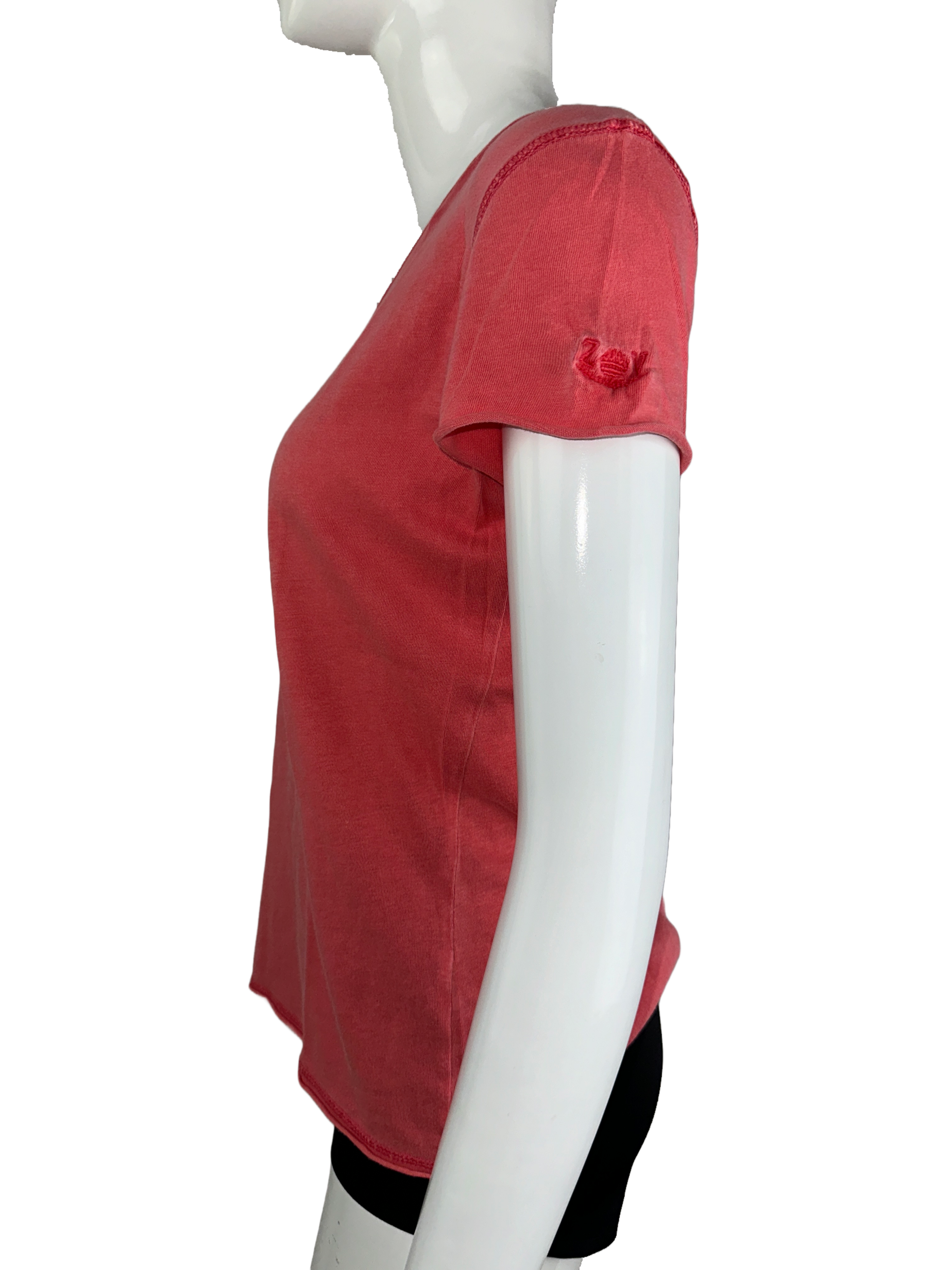 Zadig & Voltaire red tee shirt with skull on back - size 34