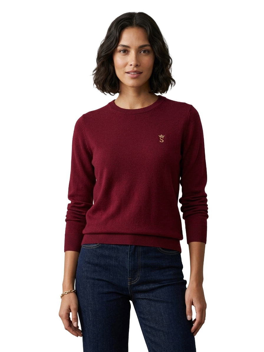 Solera burgundy crewneck knit sweater - size L