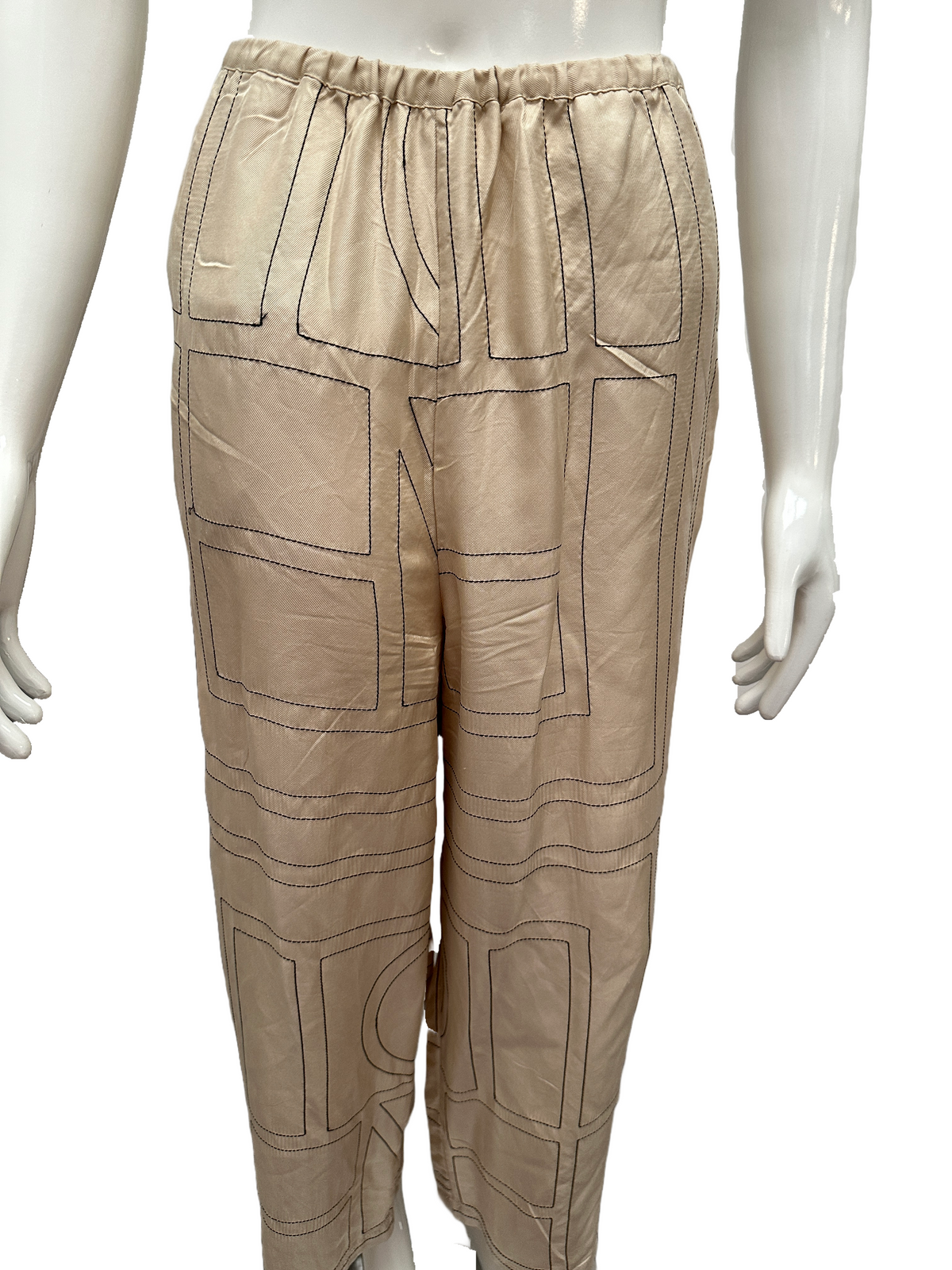 Toteme monogram silk pj bottoms - size 38