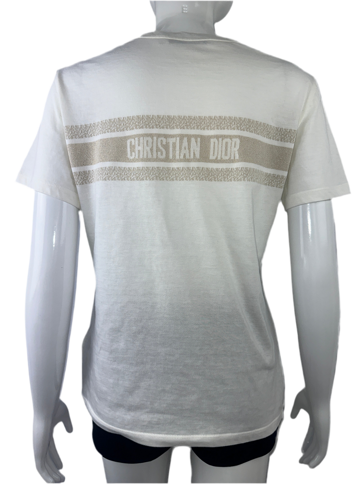 Dior beige gold T-shirt with "Dubai" inscription - size 36