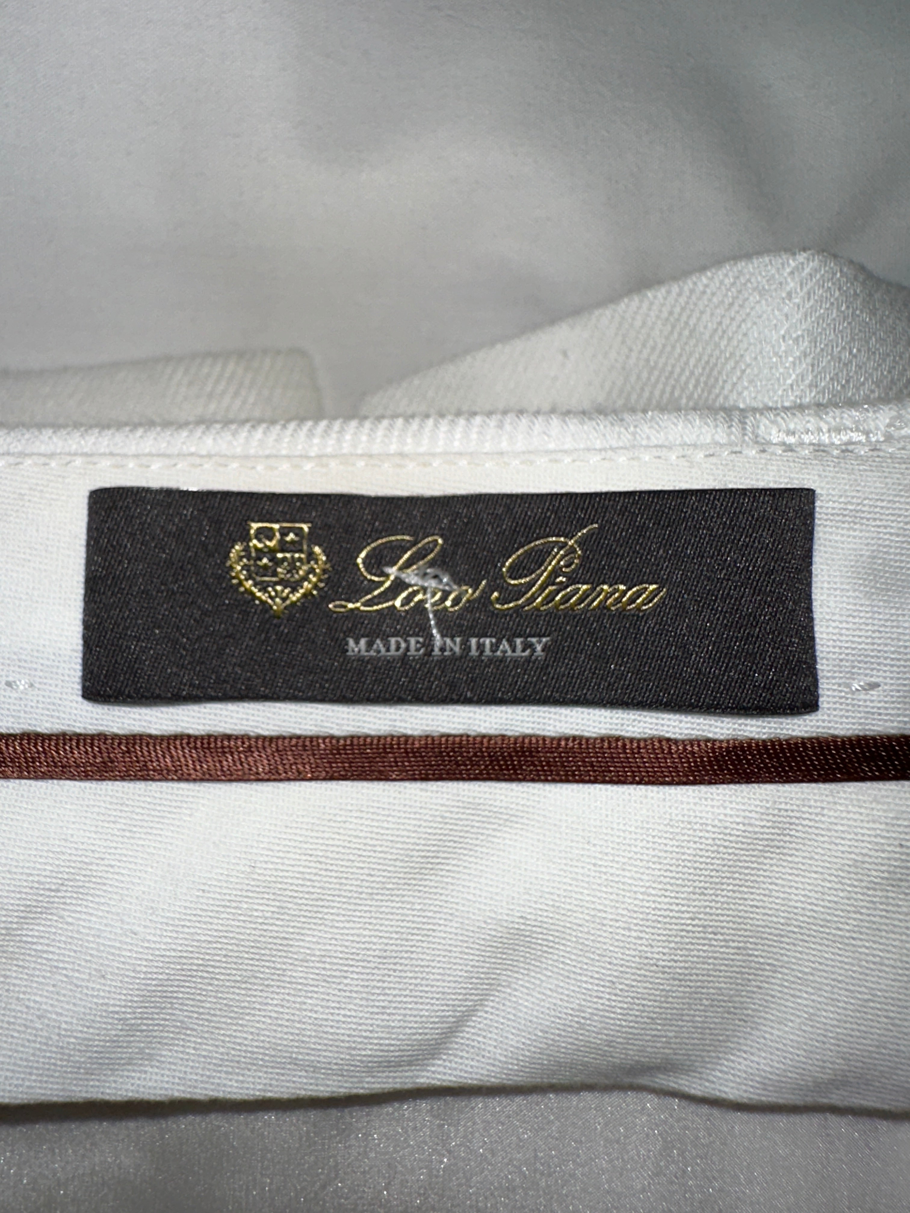 Loro Piana white straight-leg pants - size 38