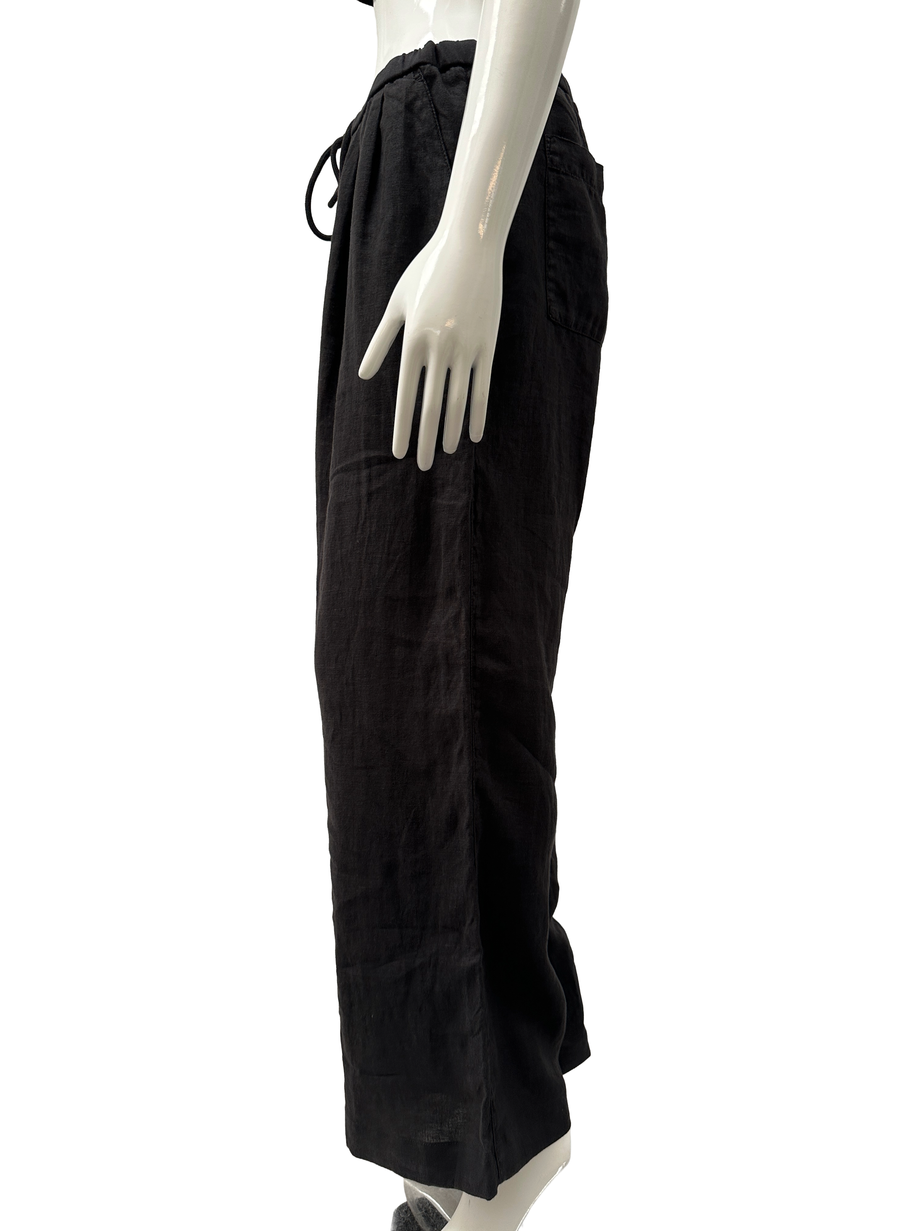 James Perse charcoal linen drawstring pants - size 36