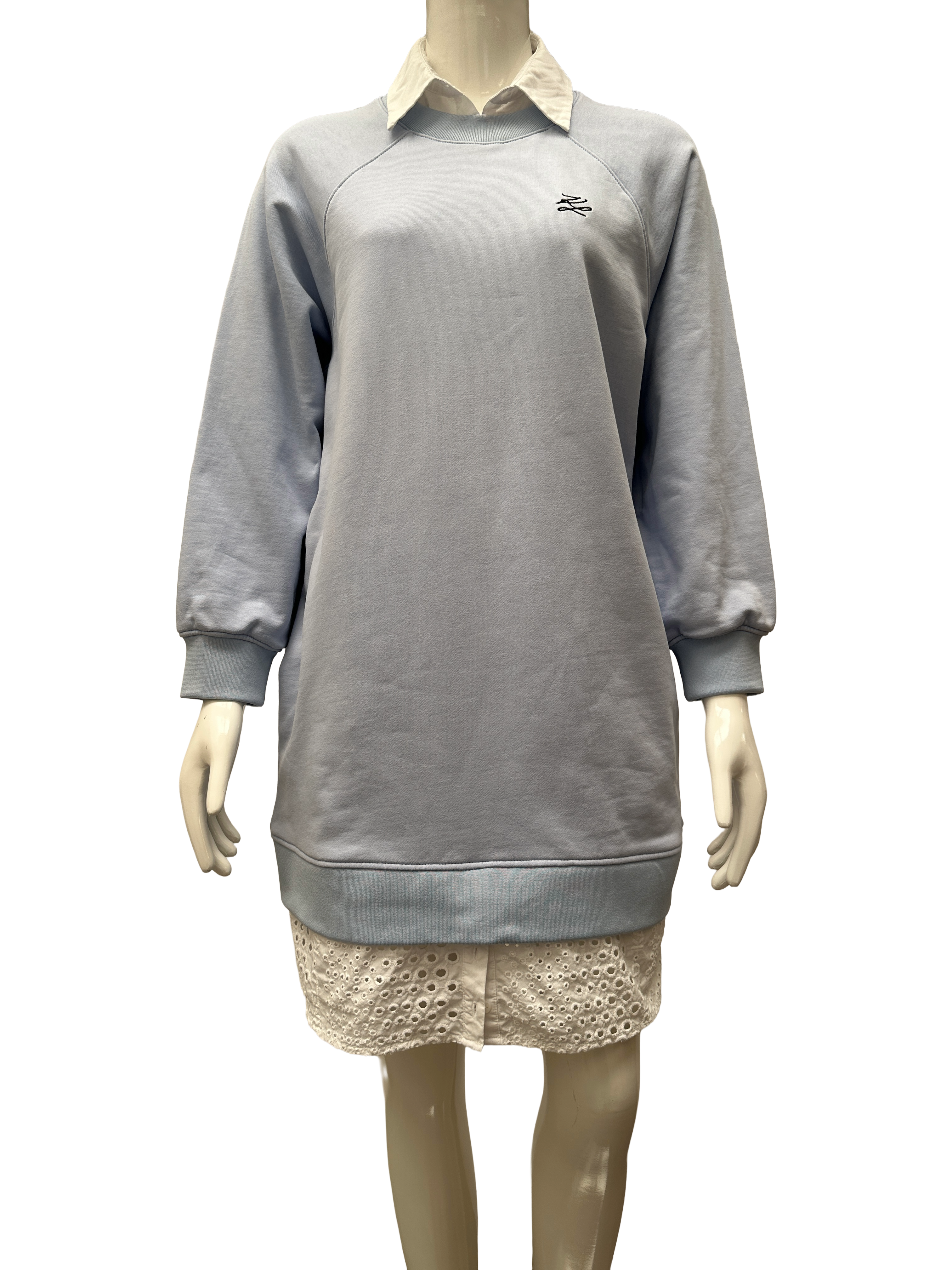 Karl Lagerfel sweater dress with fake shirt - size 36