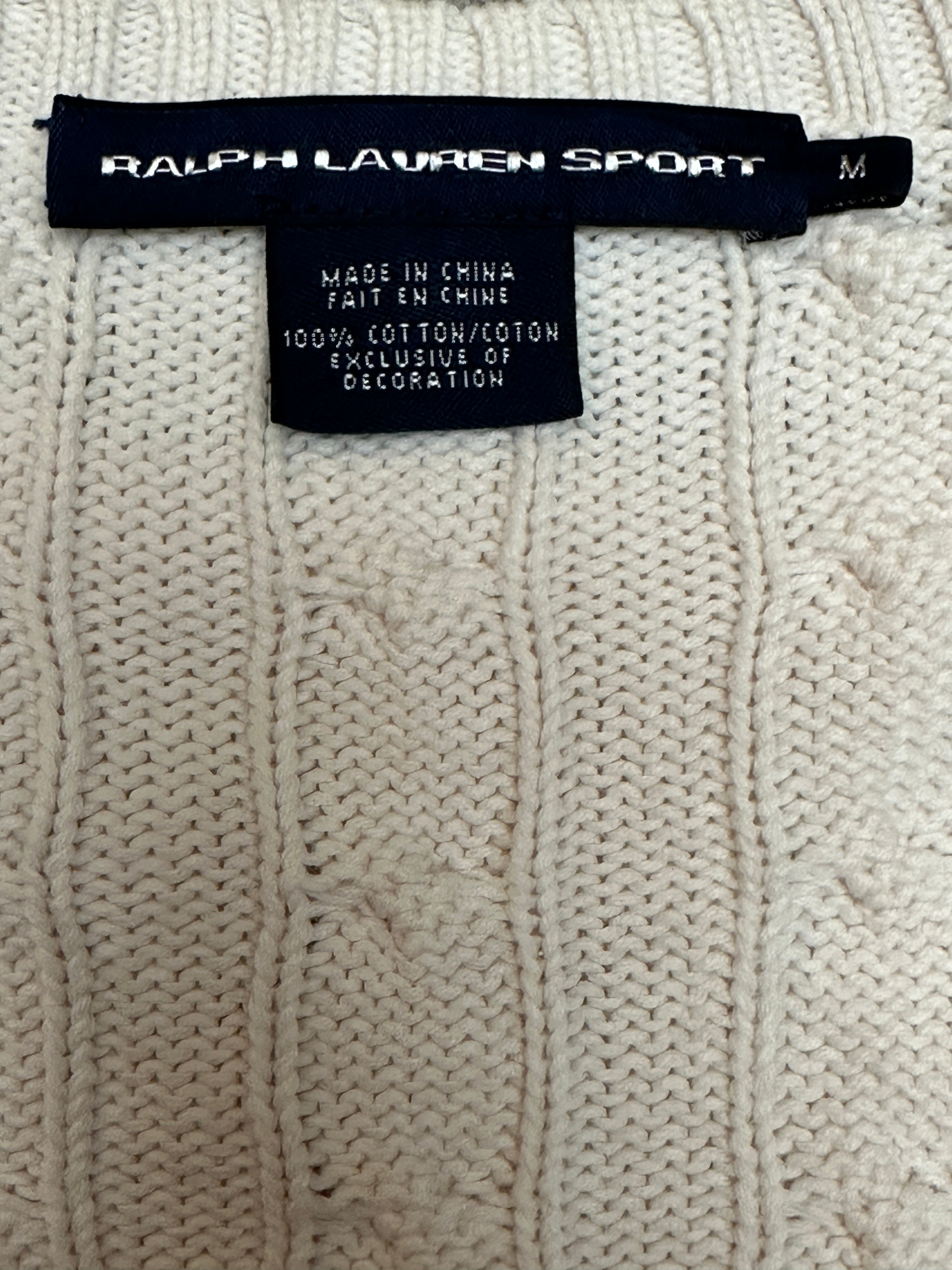 Ralph Lauren Sport cream cable knit sweater - size M