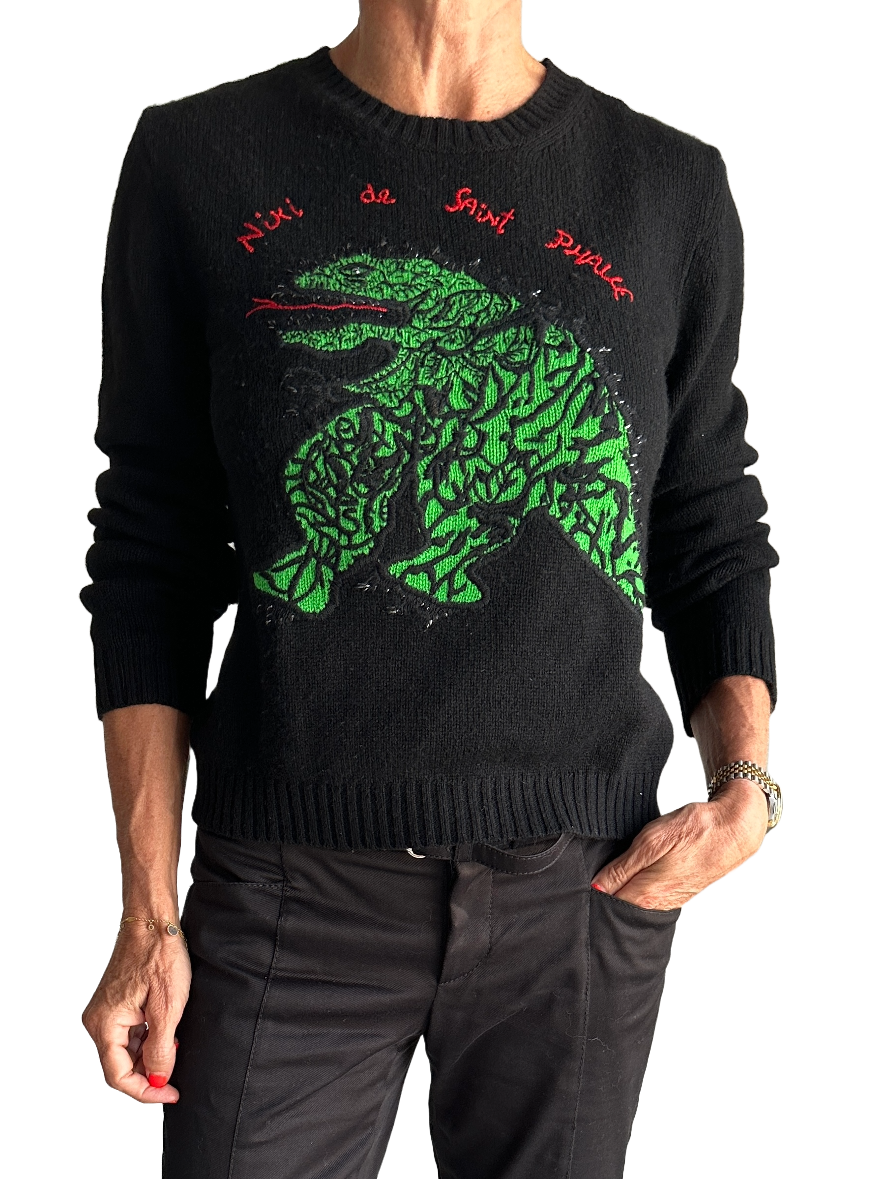 Dior black dragon sweater - size 40