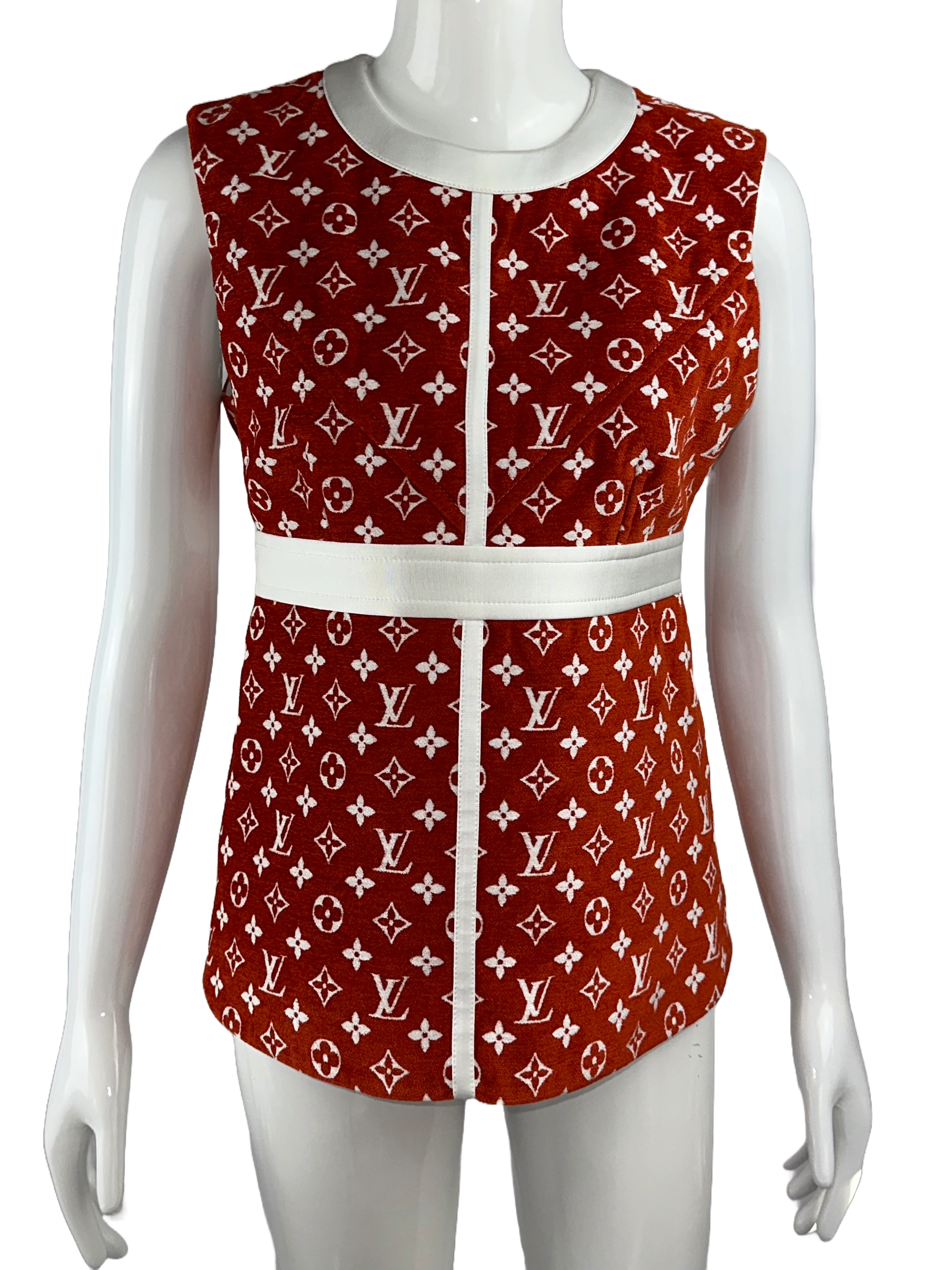 Louis Vuitton orange Towelling Monogram top - size 38 FR