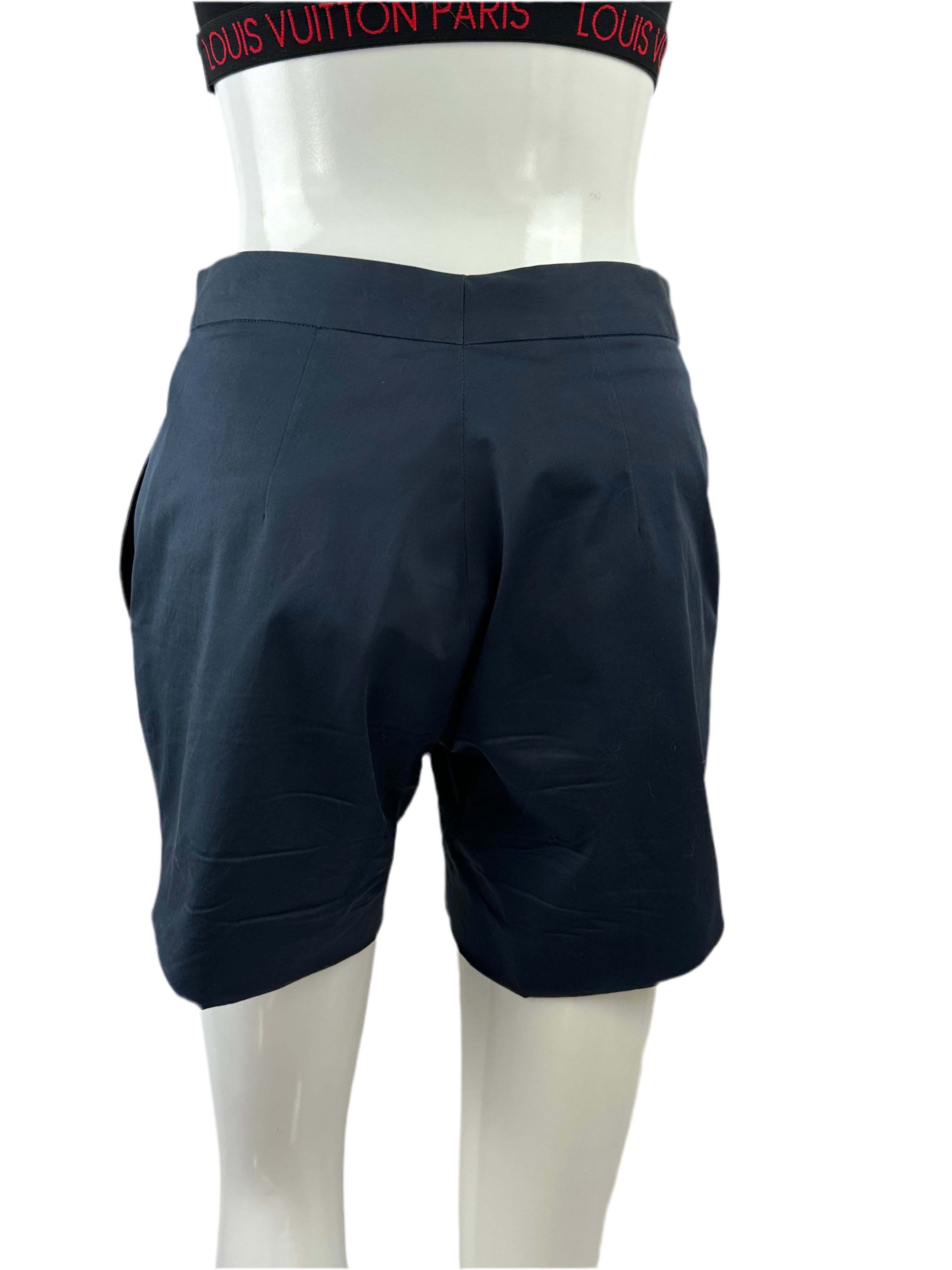 Christian Dior Navy blue shorts in cotton - size 38 FR resized to fit a 36