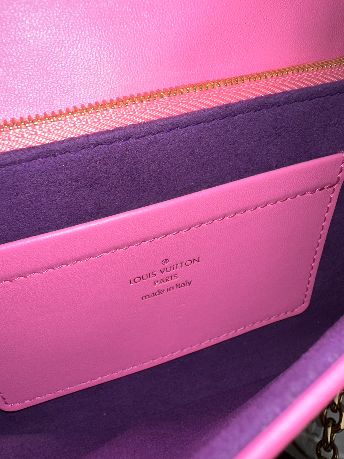 Louis Vuitton pink & purple cousin pouch