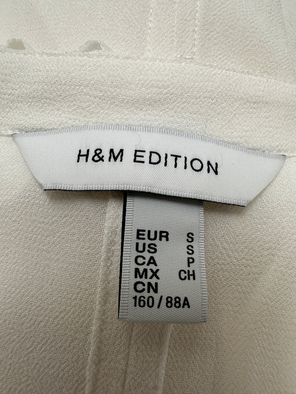 H&M Edition white shirt with ornament - size 36