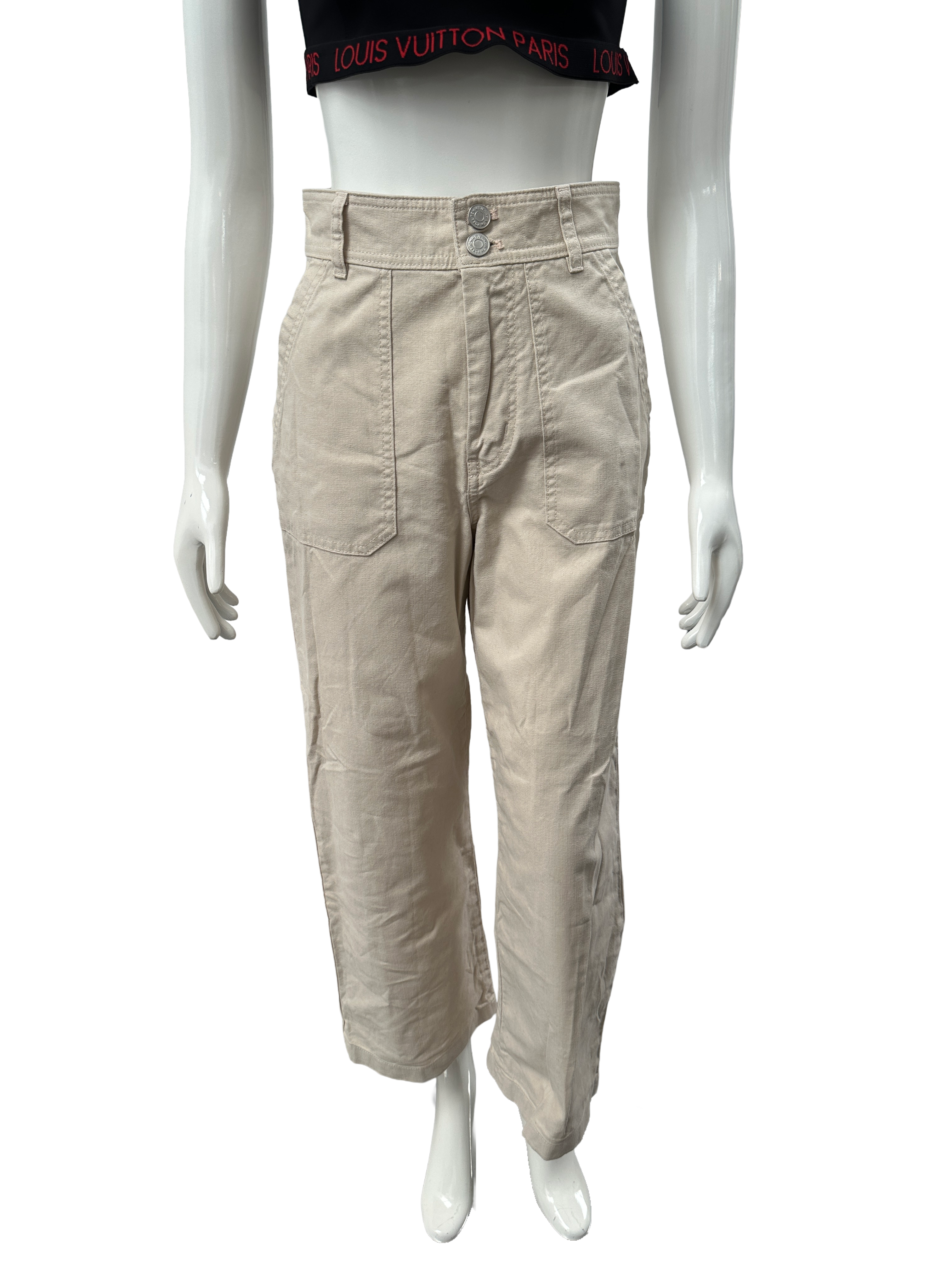 Tommy Hilfiger jeans beige super high rise straight - size W25 L32