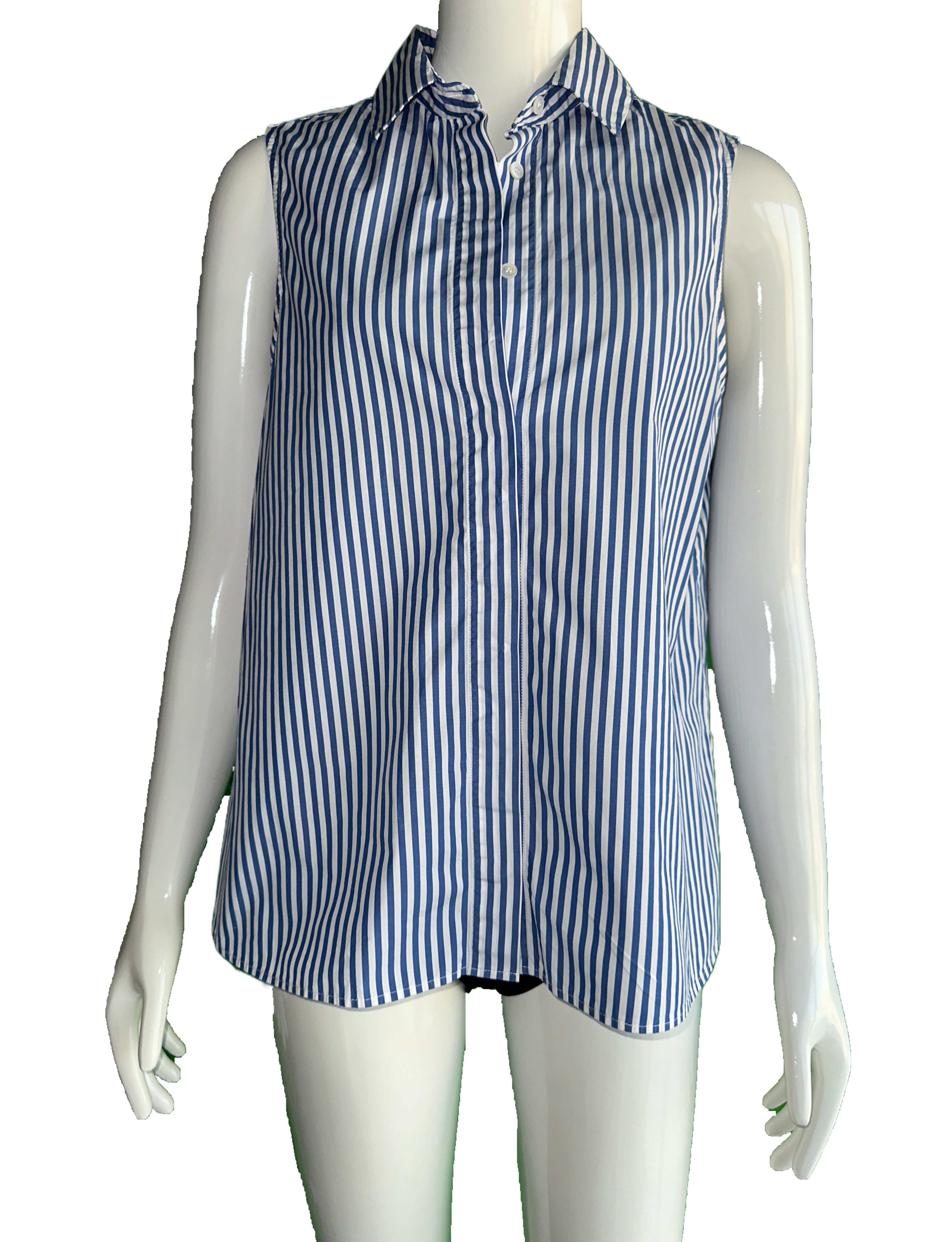 Weekend by Max Mara white and blue striped blouse - size 36