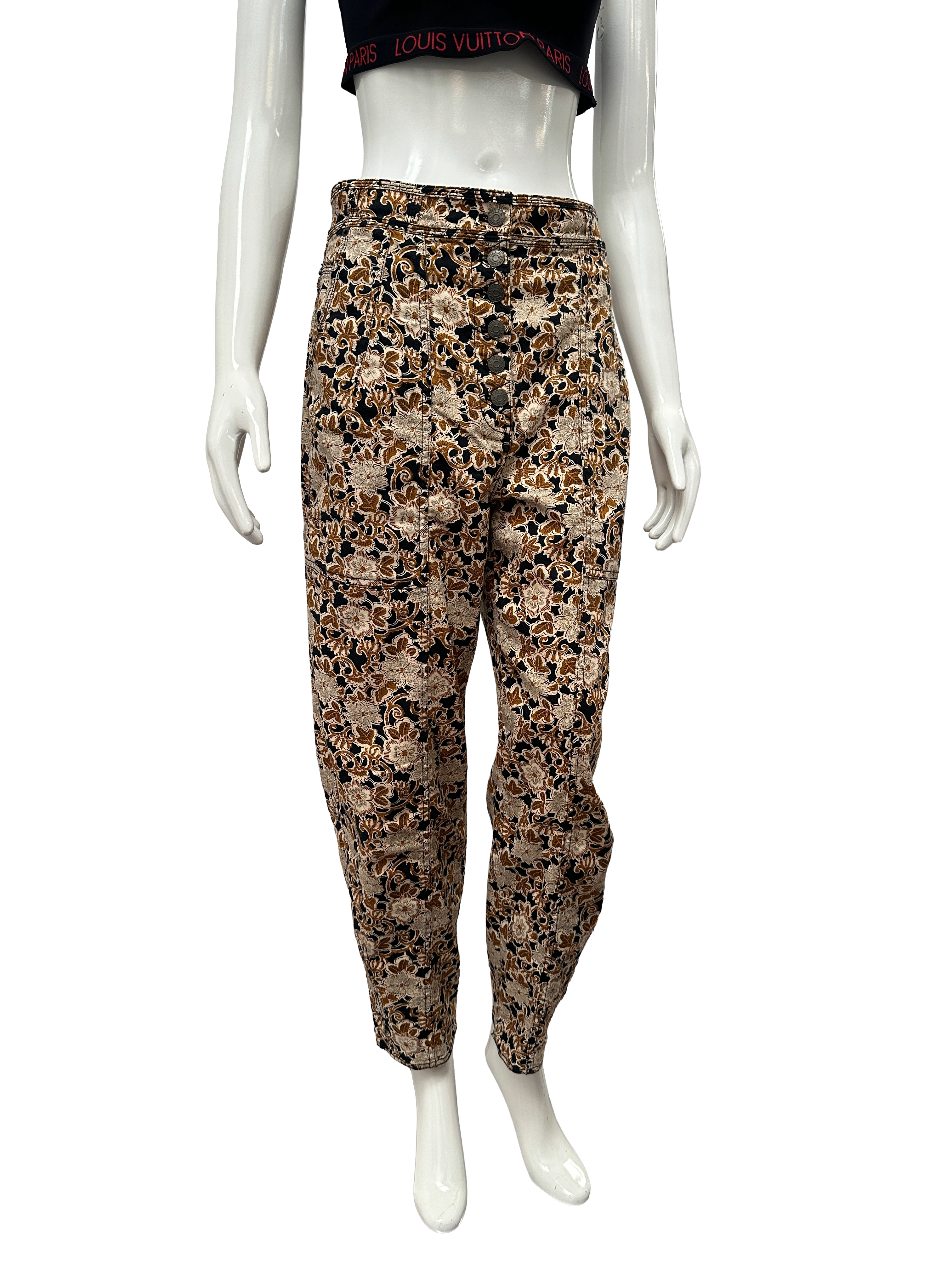 Ulla Johnson floral cotton trousers - size 38