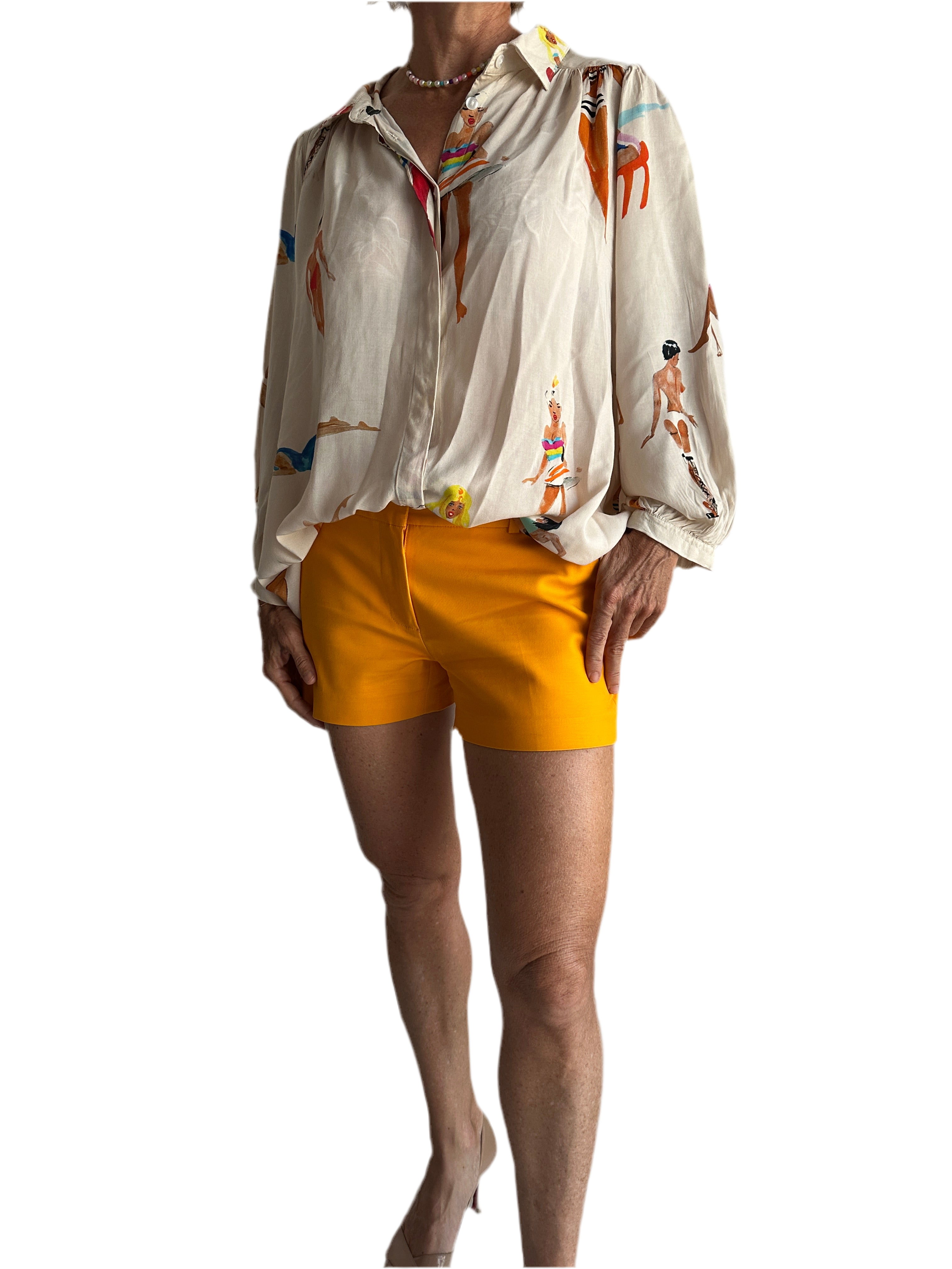 G Kero cream shirt with swimmer pattern - size 36