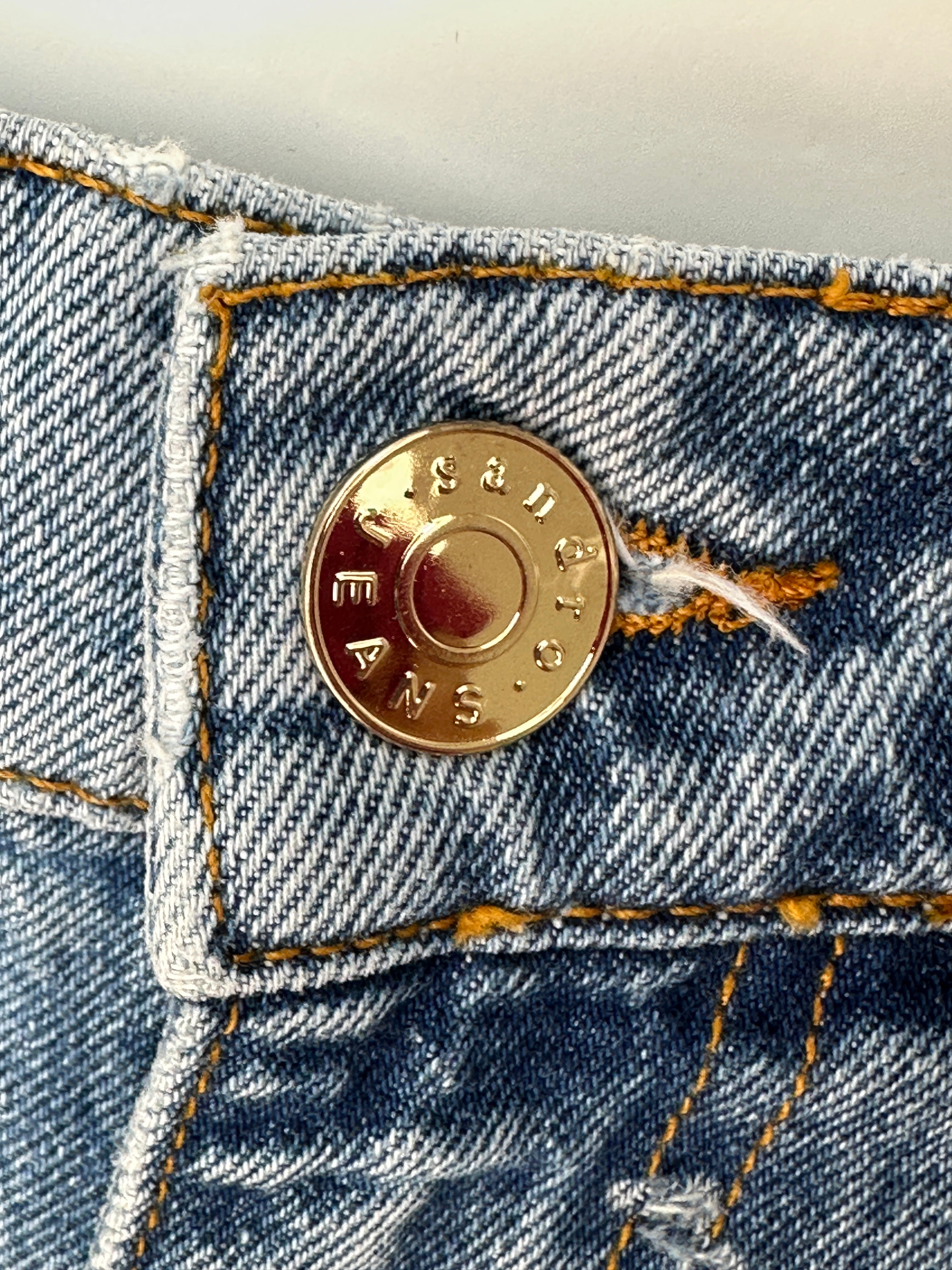 Sandro Ripped Blue Jean with belt - size 36