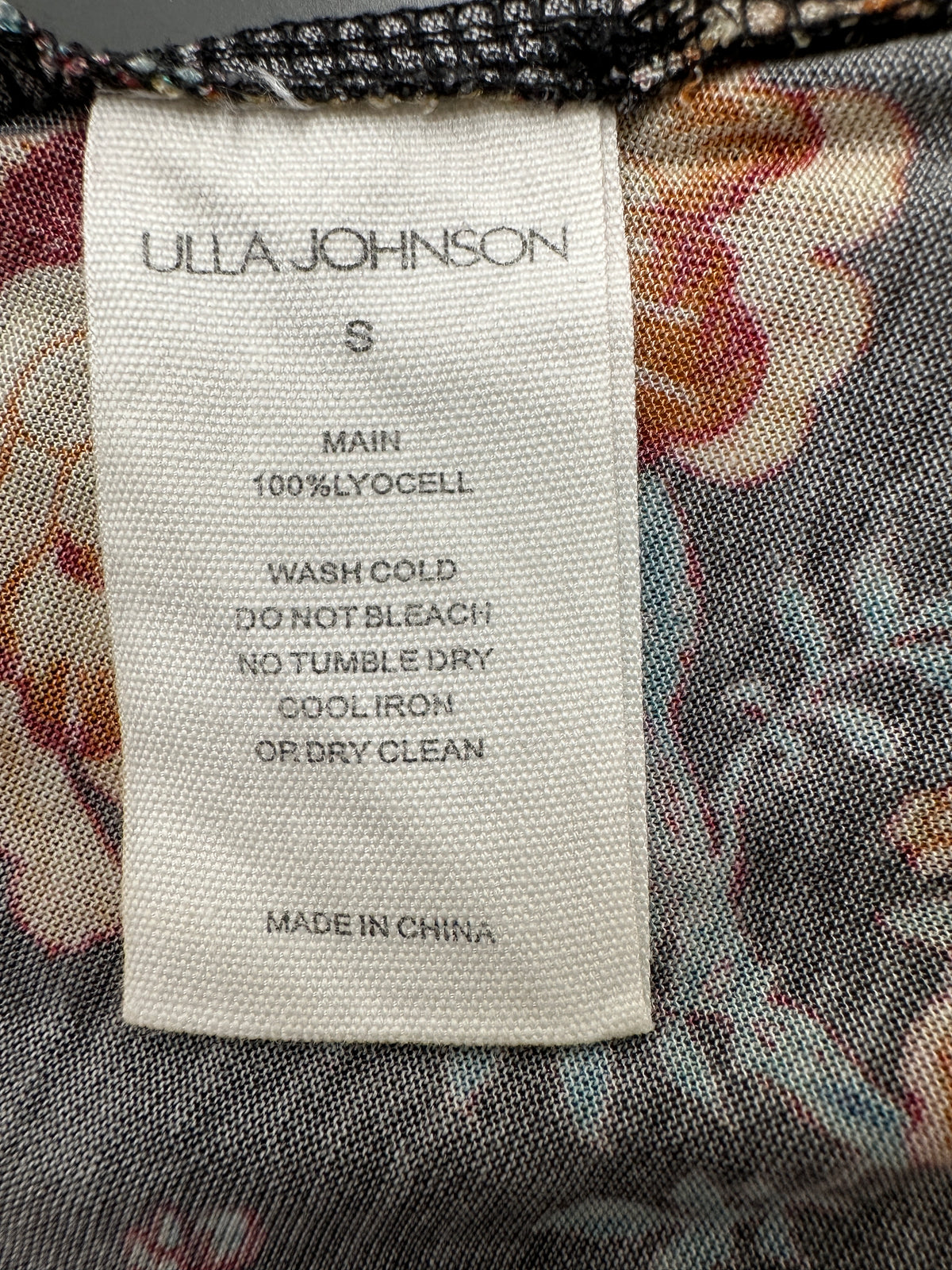 Ulla Johnson black top with multicolor flower - size 36