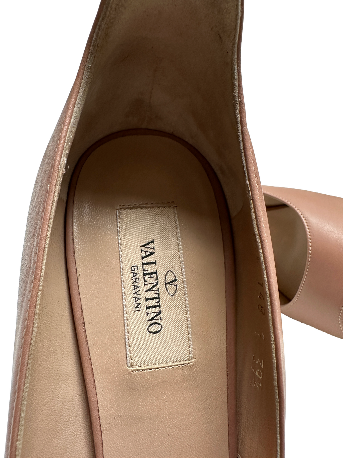Valentino nude heels with gold spikes - size 39.5