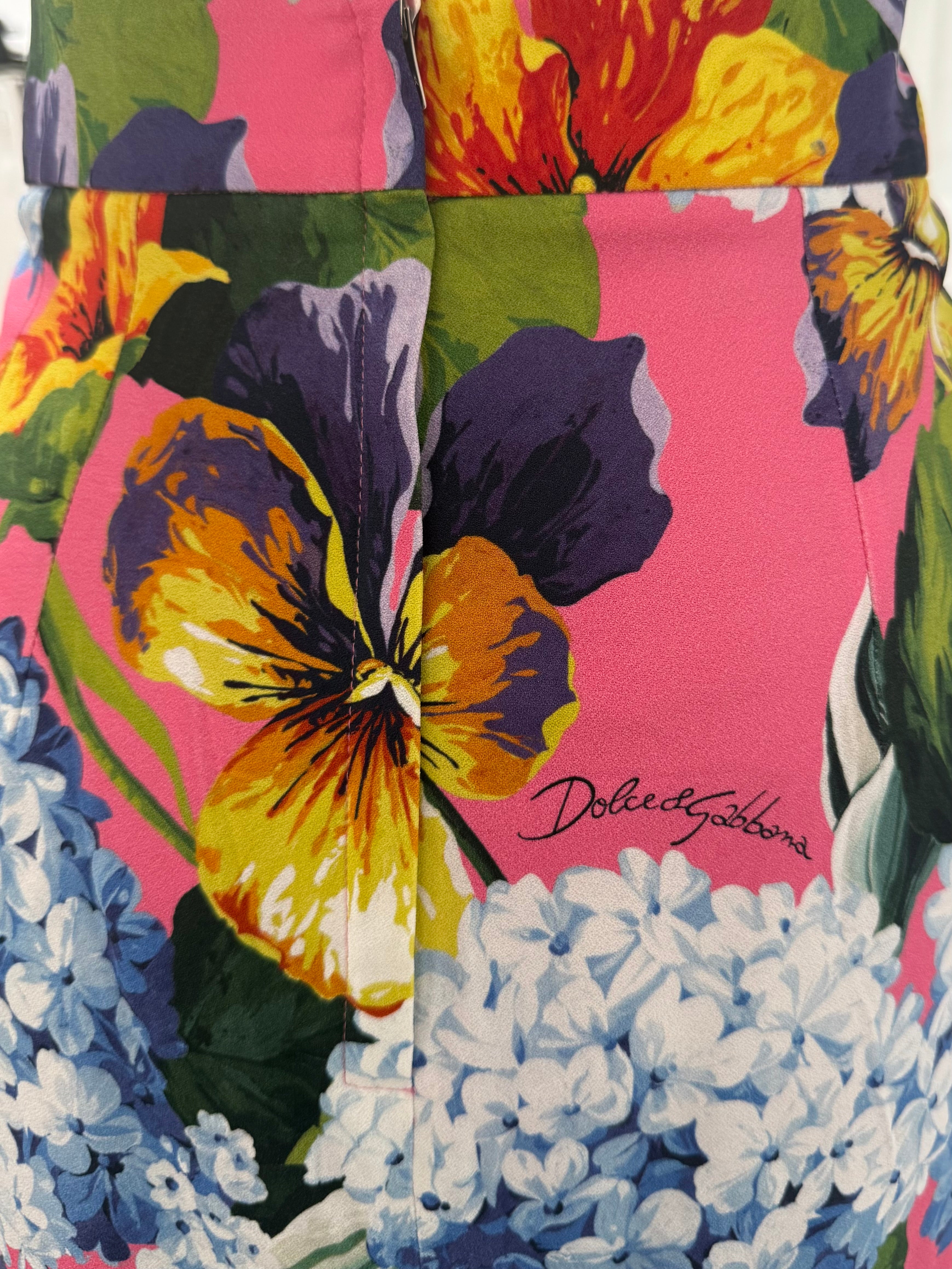 Dolce & Gabbana floral hydrangea skirt - size 36
