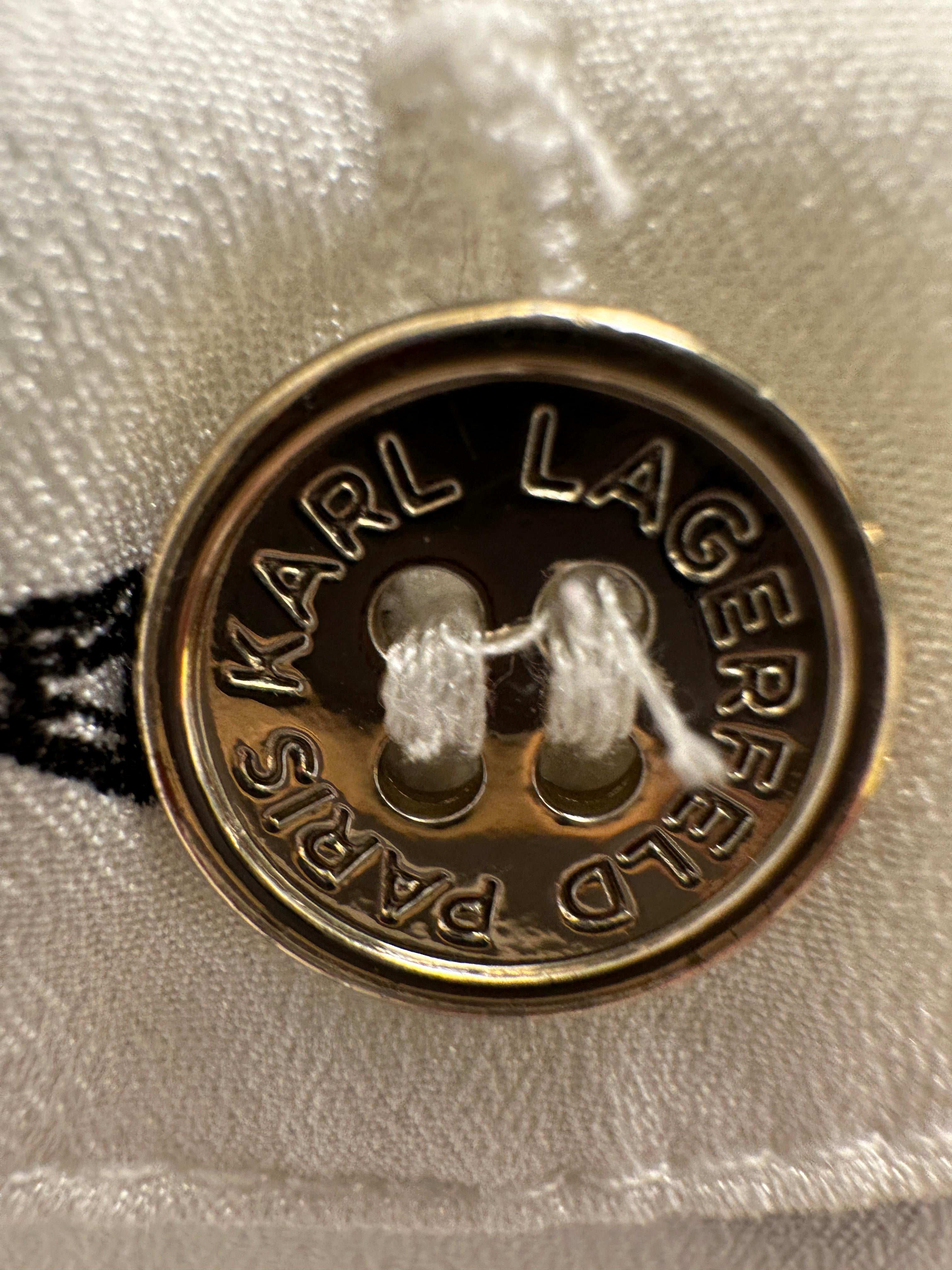 Karl Lagerfeld white and black Paris pattern shirt - size 36