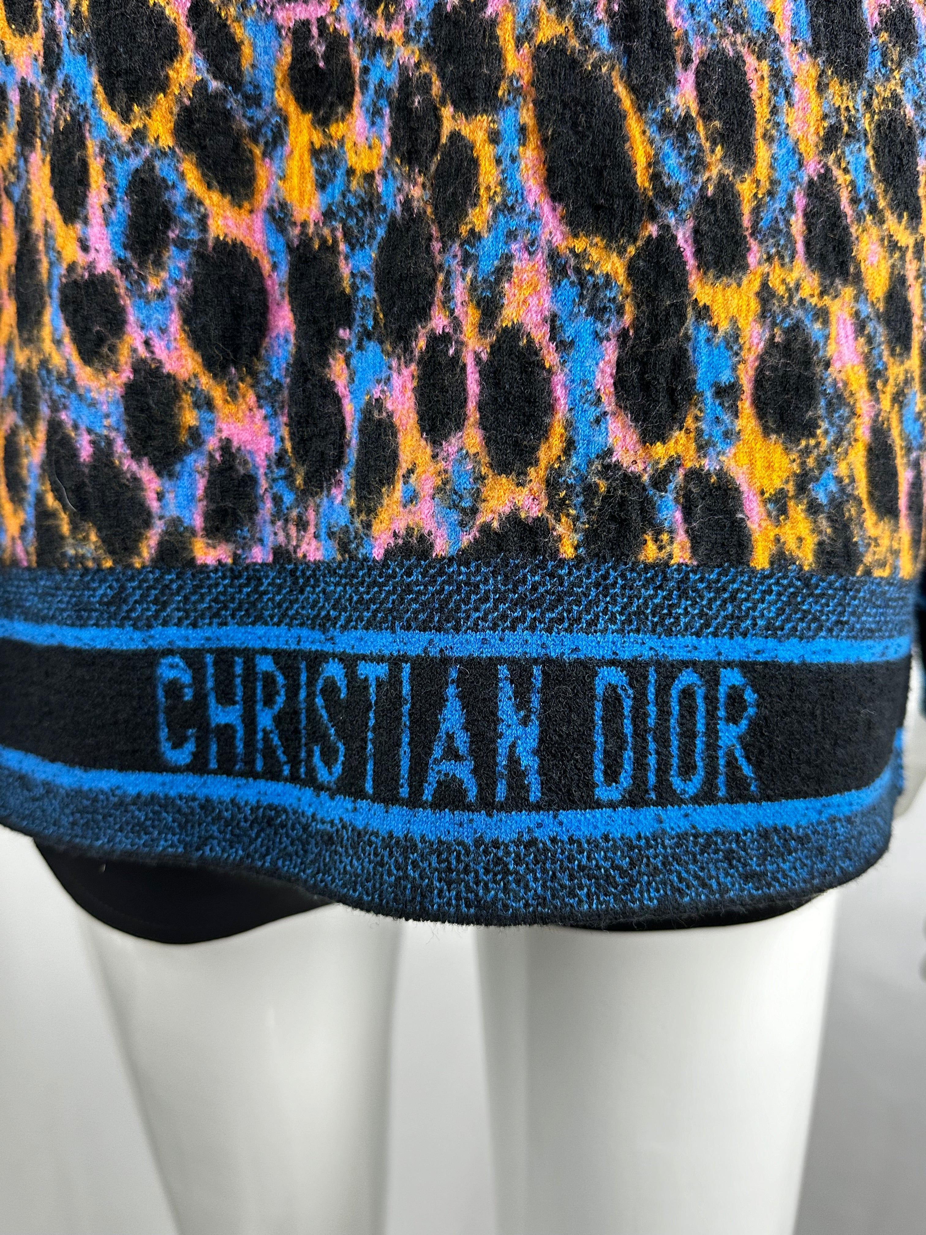 Dior multicolor leopard print jacket - size 34