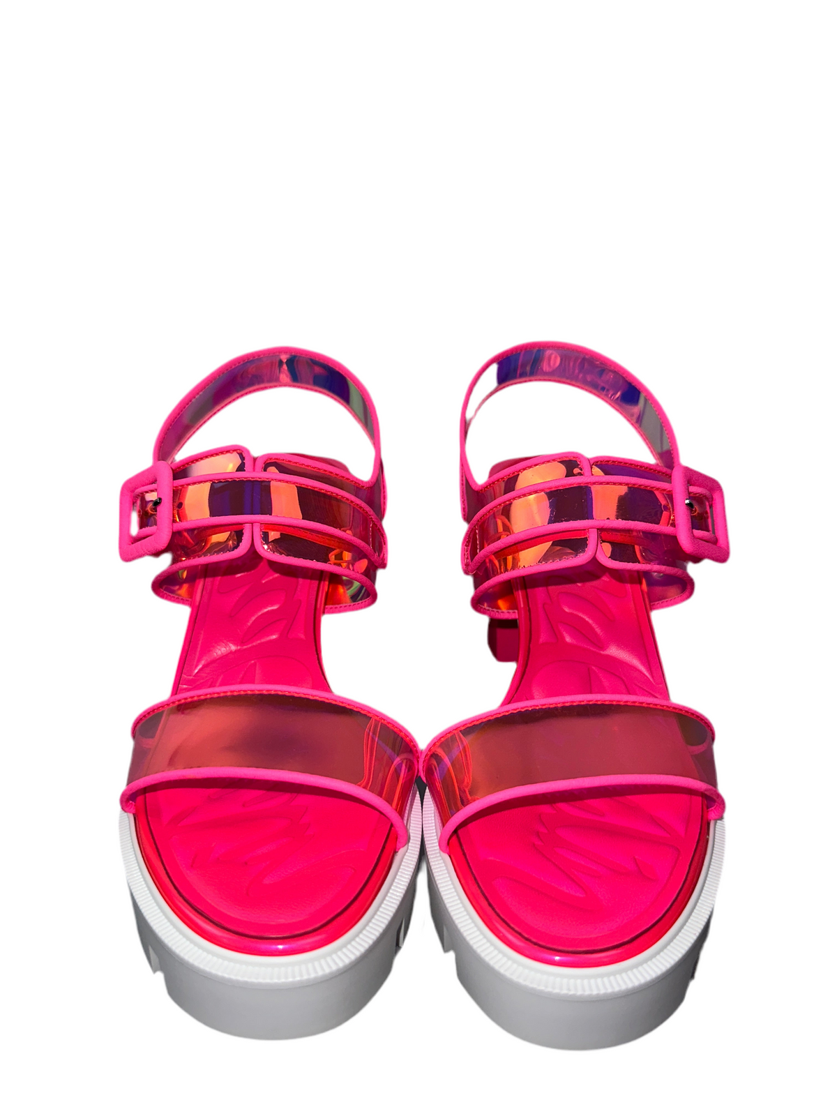 Louboutin duniss lug 100 F fluo slides - 36.5