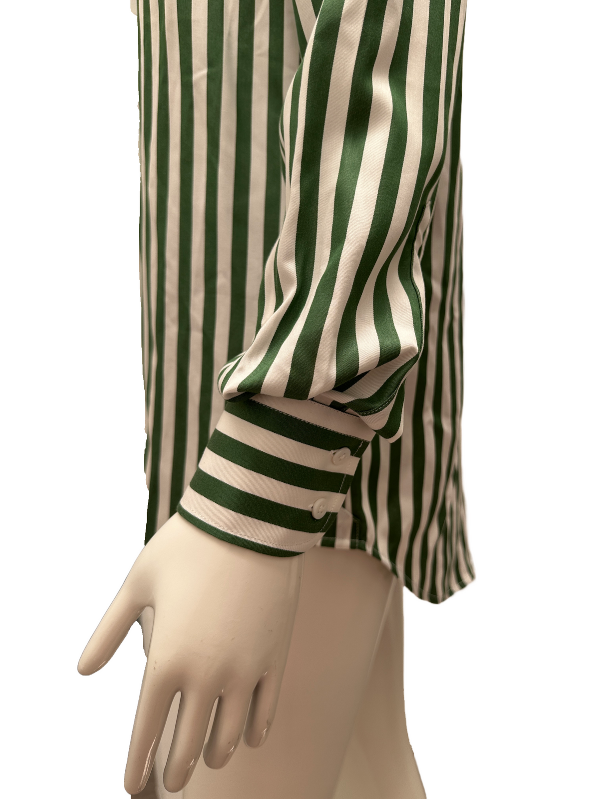 WNU white and green striped shirt - size 34