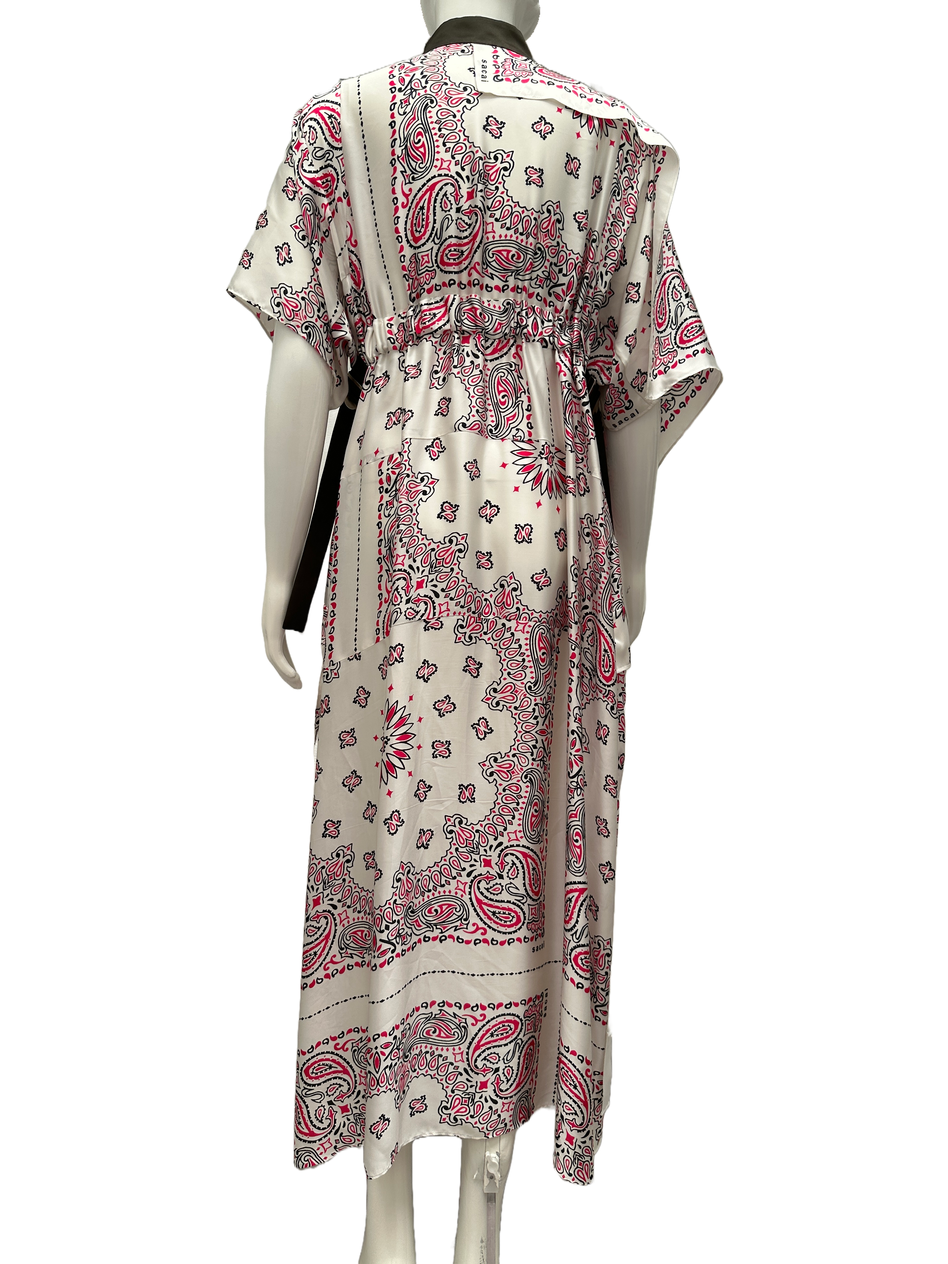 Sacai asymmetrical dress with bandana print - size 38