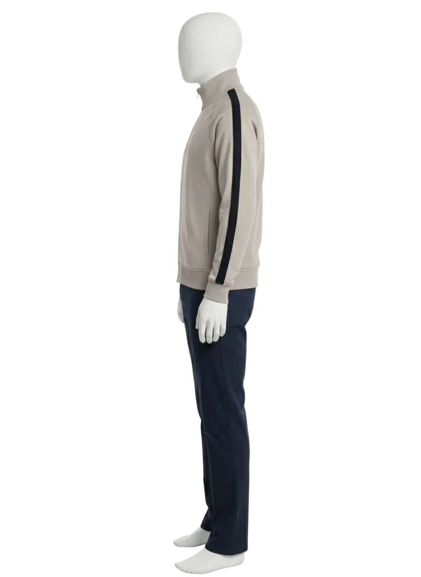 Fred Perry taupe zip-up track jacket - size M