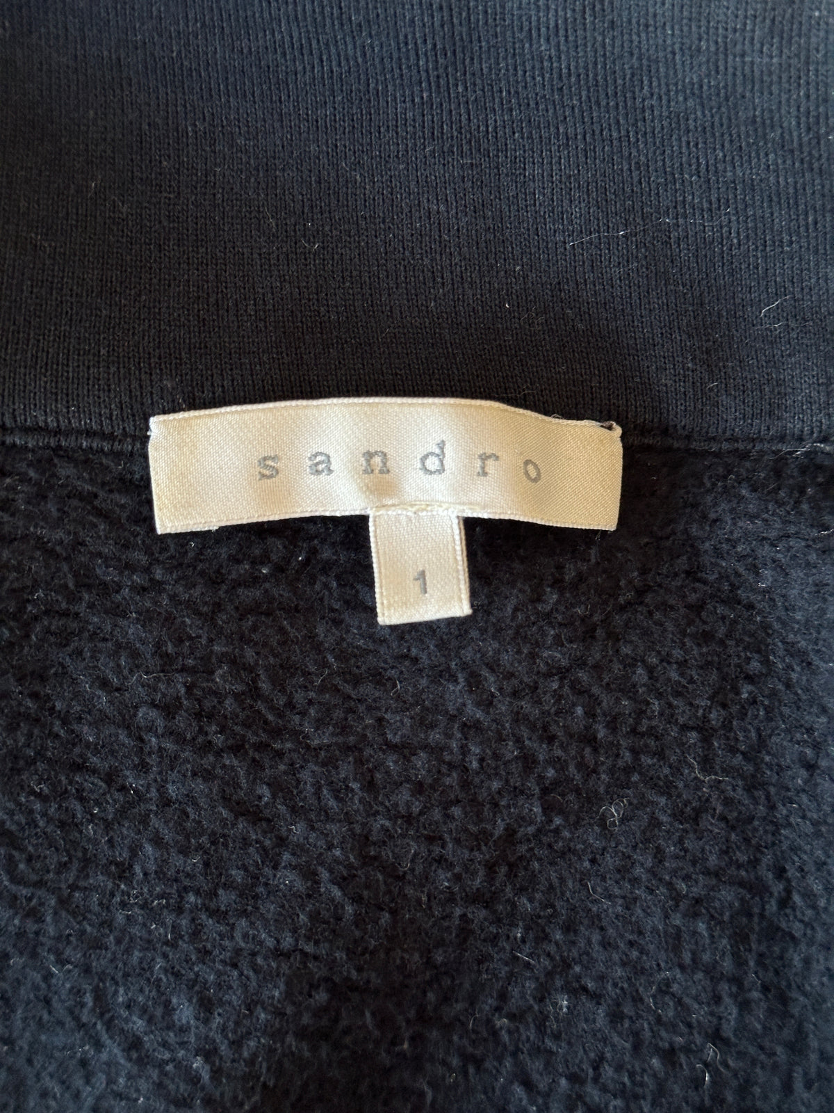 Sandro black jacket with zippers - size 36