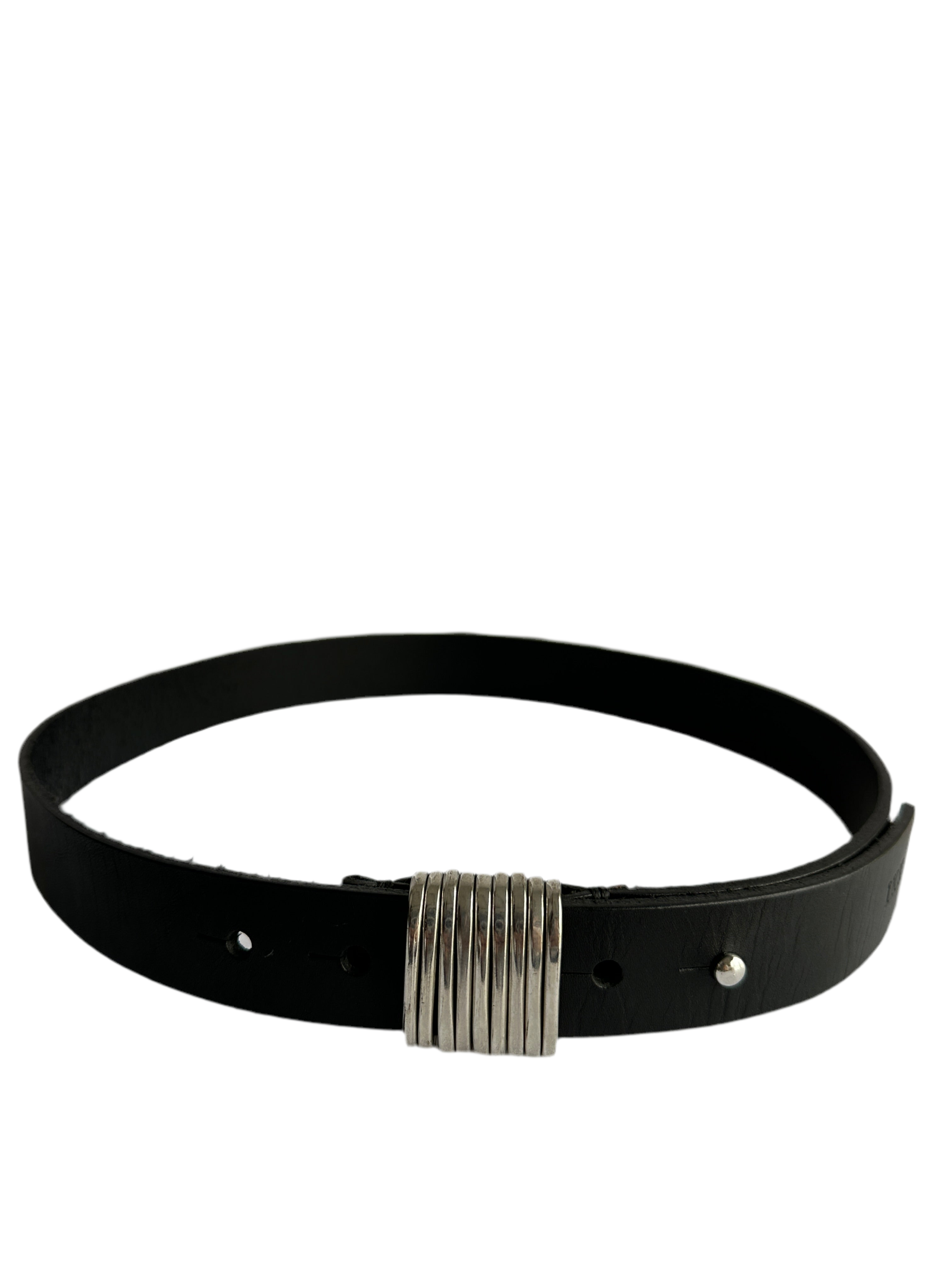 IKKS black leather belt