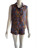 Dior blue leopard and multicolor shirt - size 36