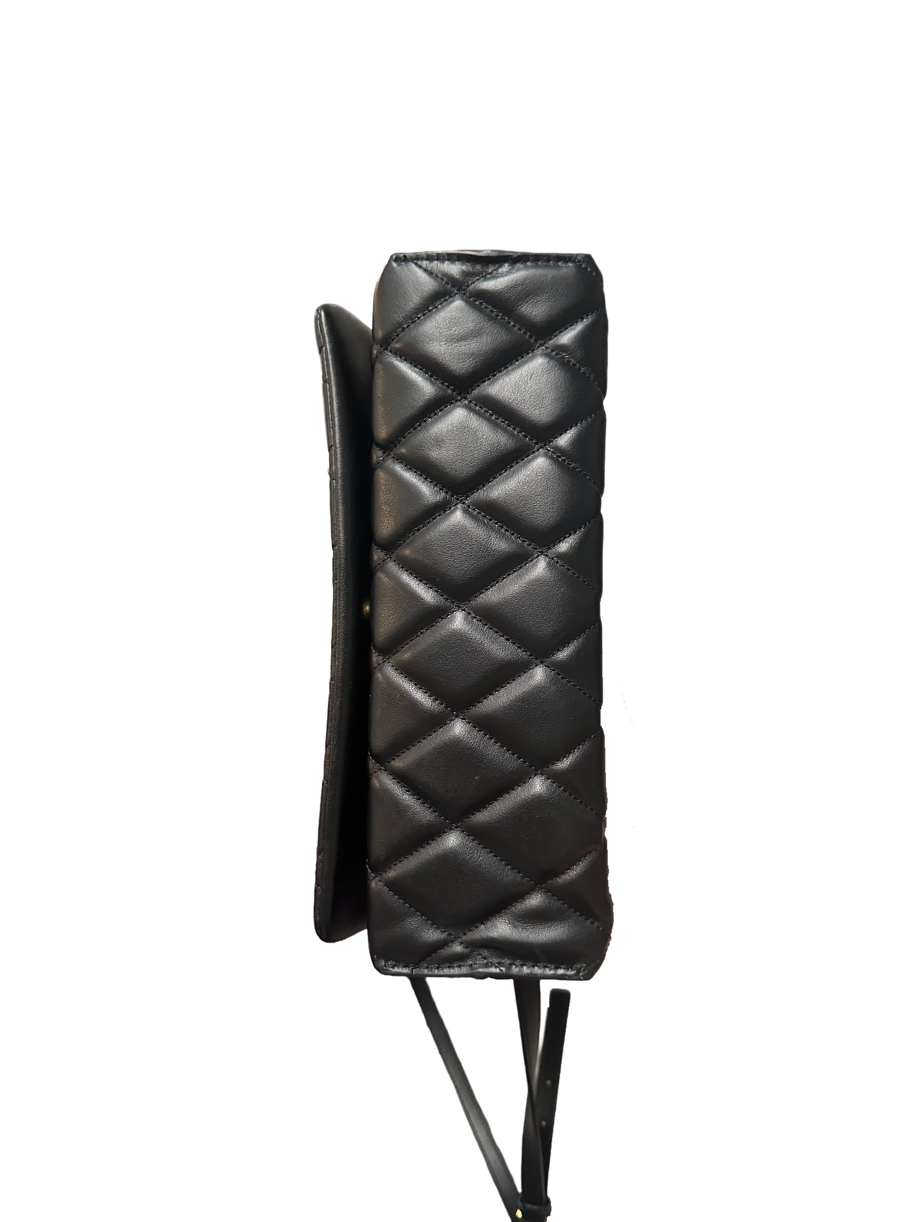 Escada quilted leather bag with multicolor crystals