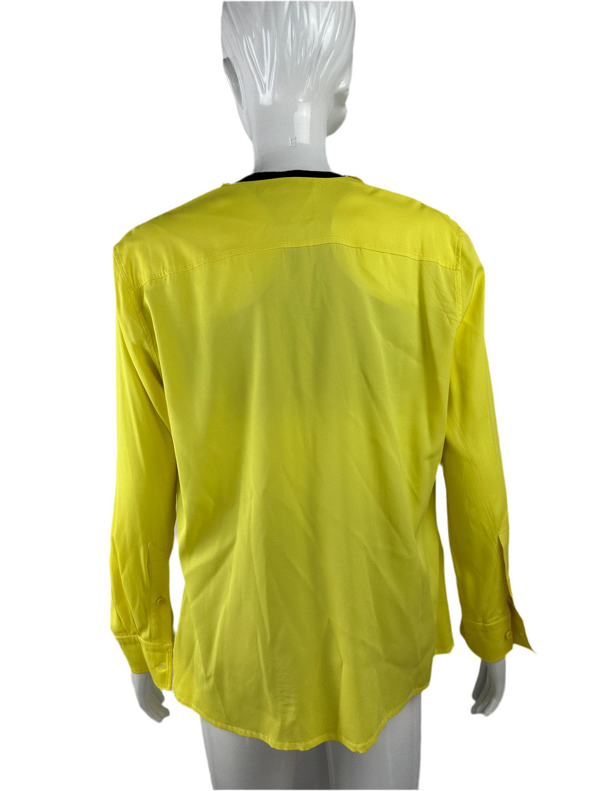 Bottega Veneta Yellow shirt in stretch viscose with rouches - size 44IT