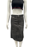 Isabel Marant Straight grey leather skirt - size 38