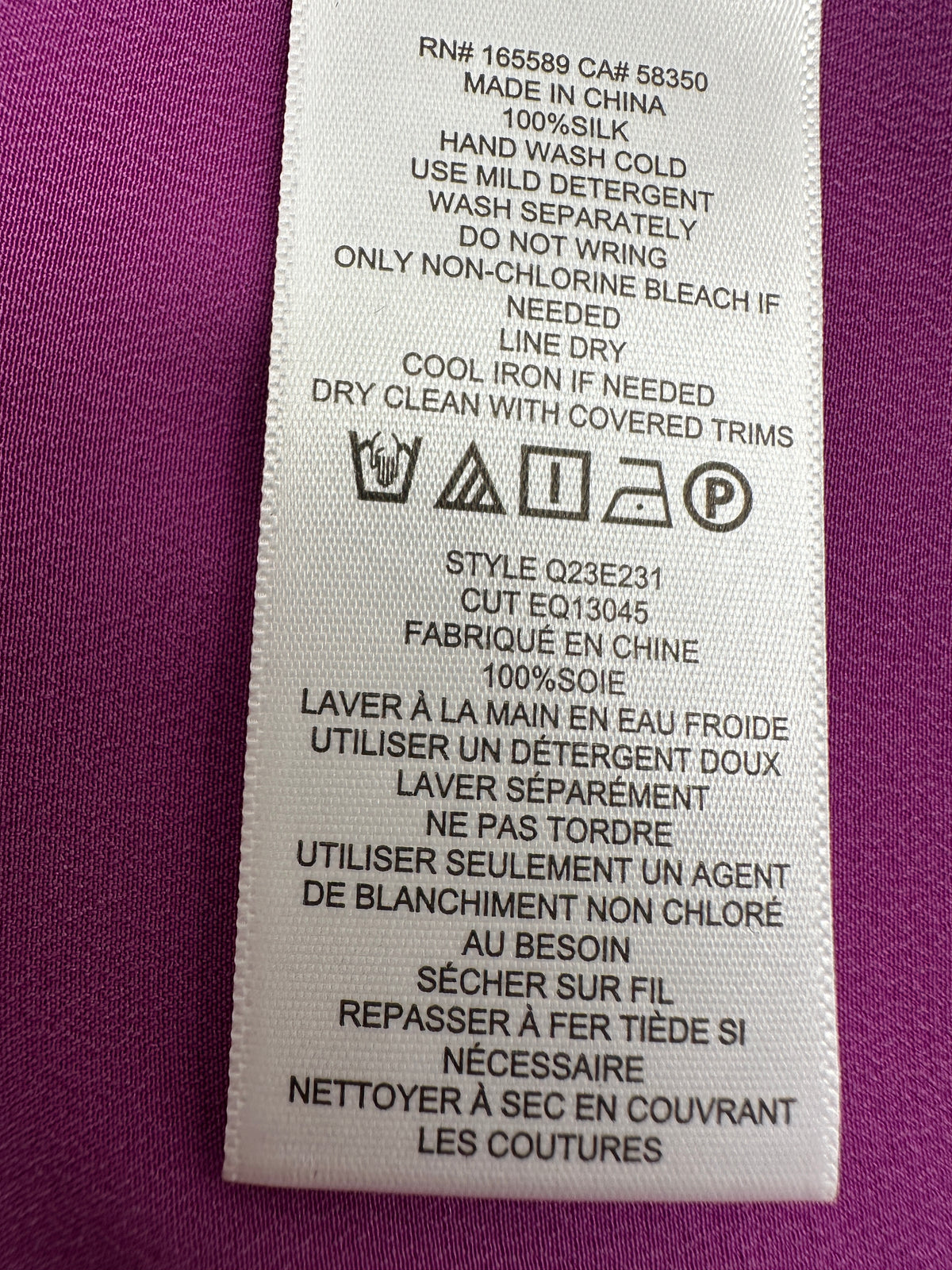 Equipment purple shirt - size 38