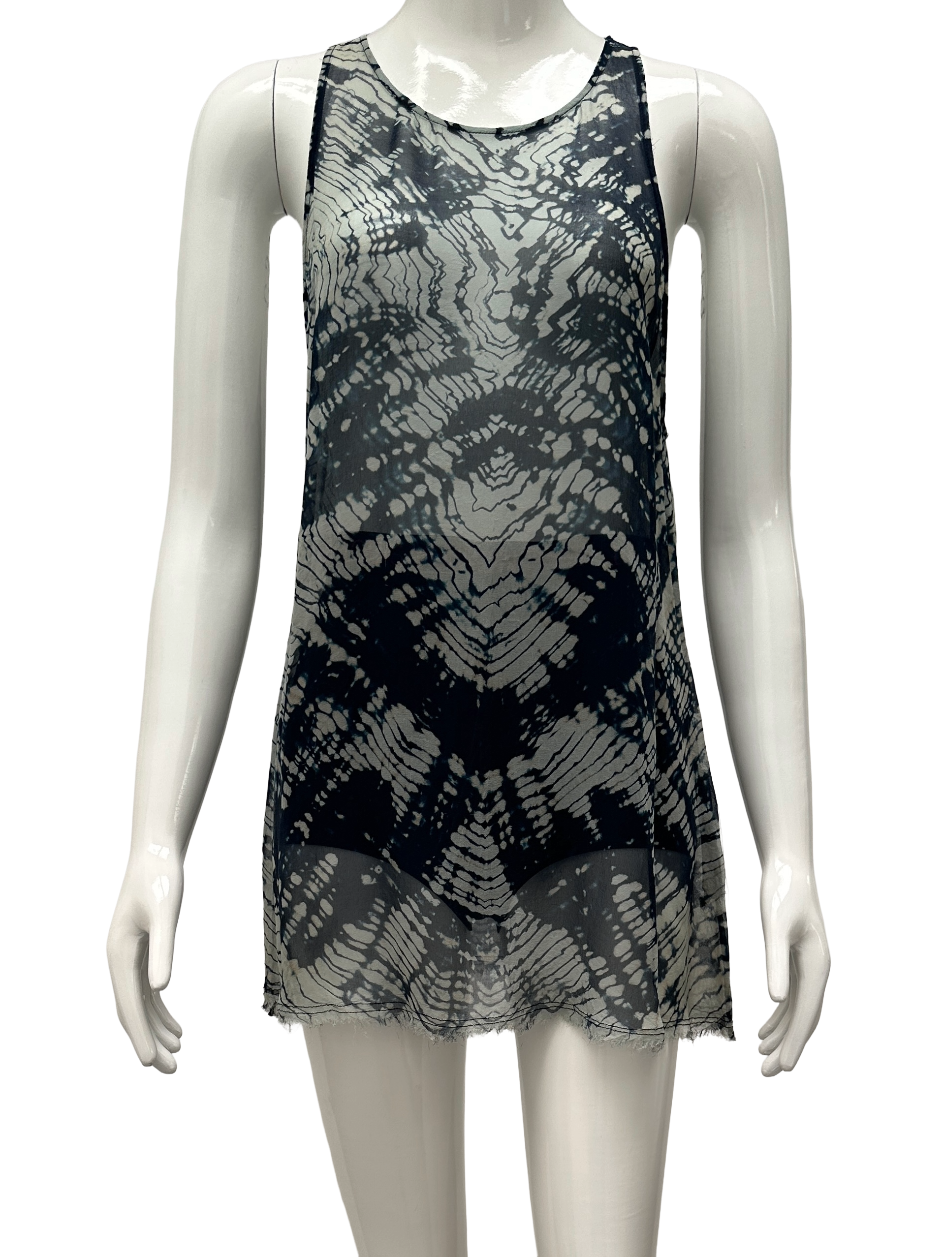 Raquel Allegra grey and blue tank top- size 36