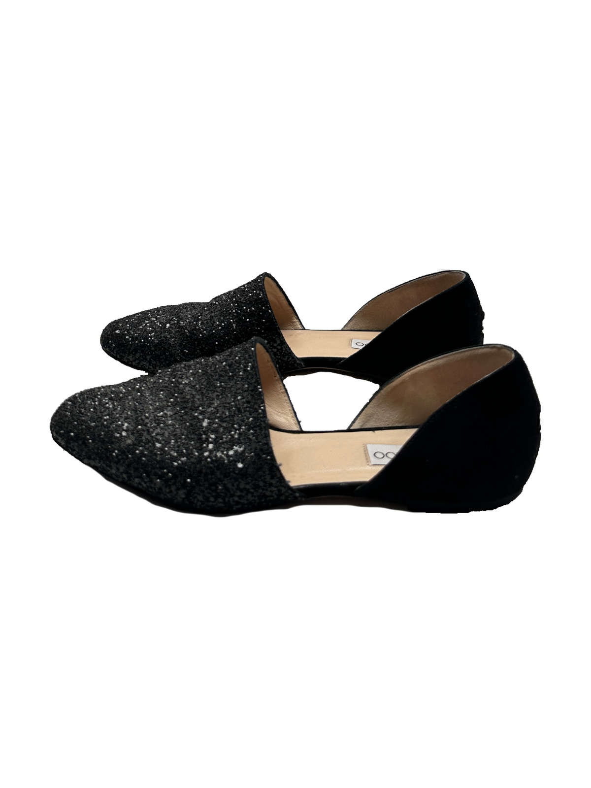 Jimmy Choo glitter d'Orsay slip on flat - size 37.5