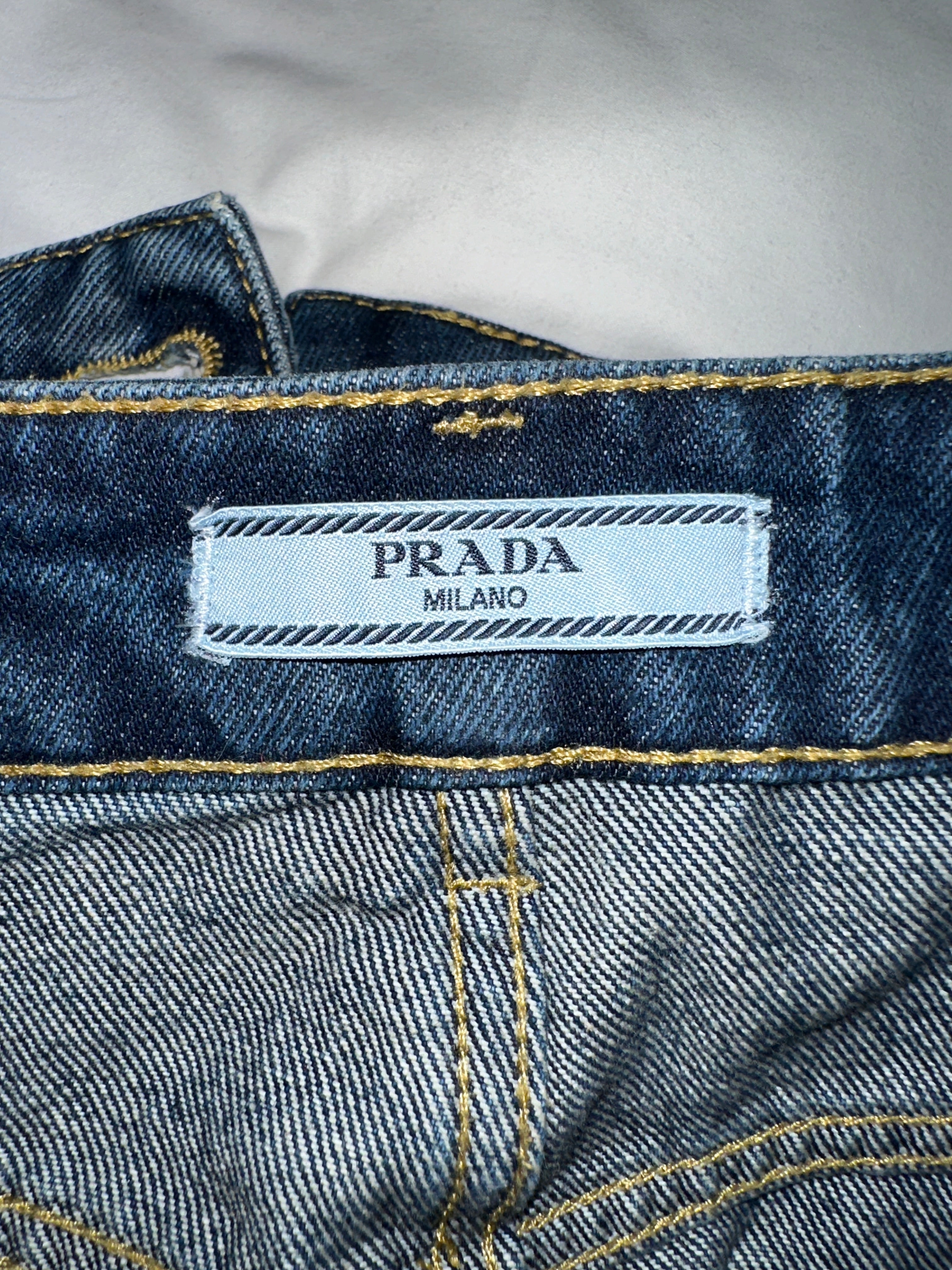 Prada denim mini skirt - size 34