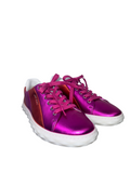 Jimmy Choo diamond light leather sneaker orange & pink metallic - size 38