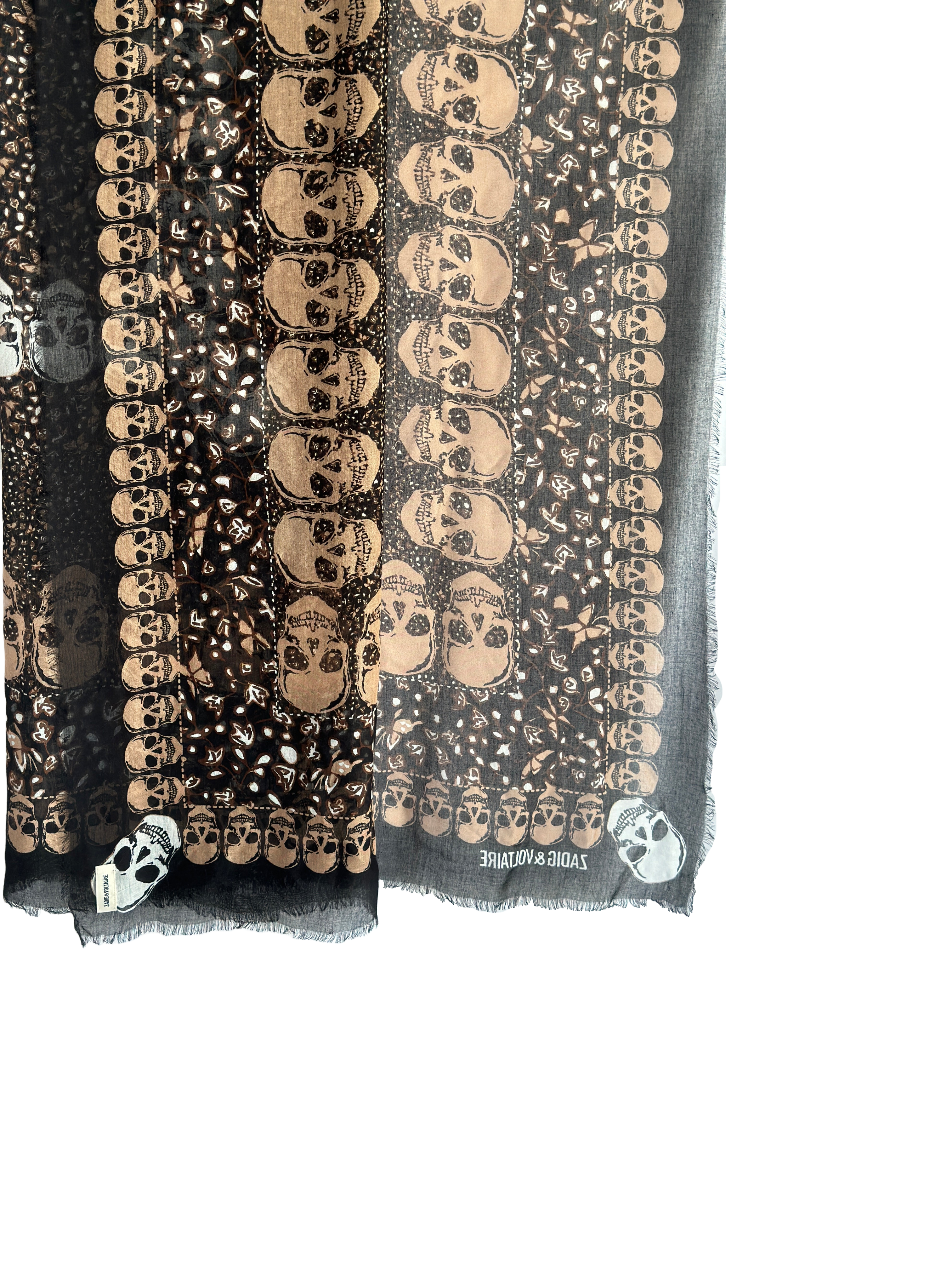 Zadig & Voltaire kerry garden scarf black