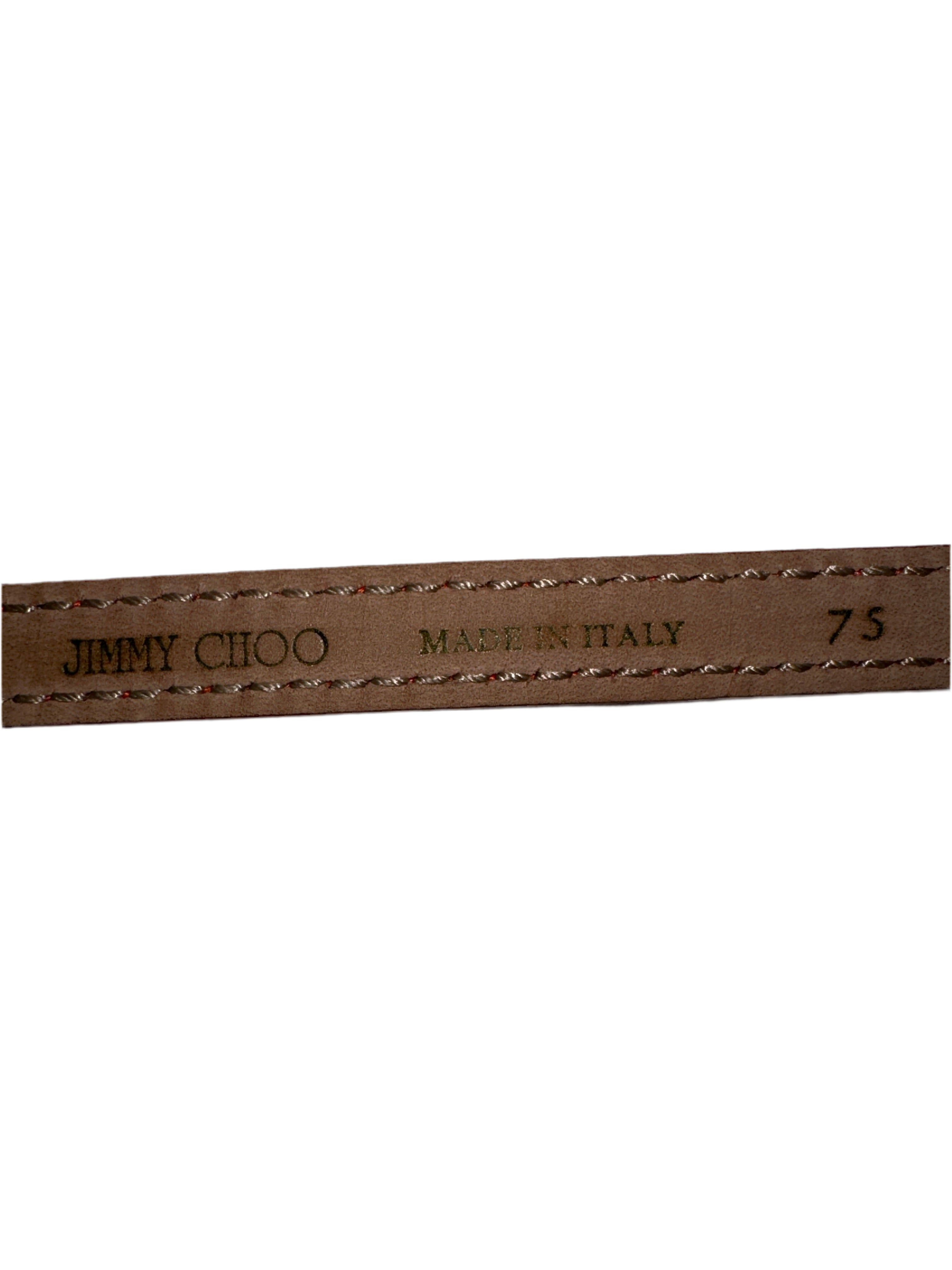 Jimmy Choo slim orange belt with gold buckle