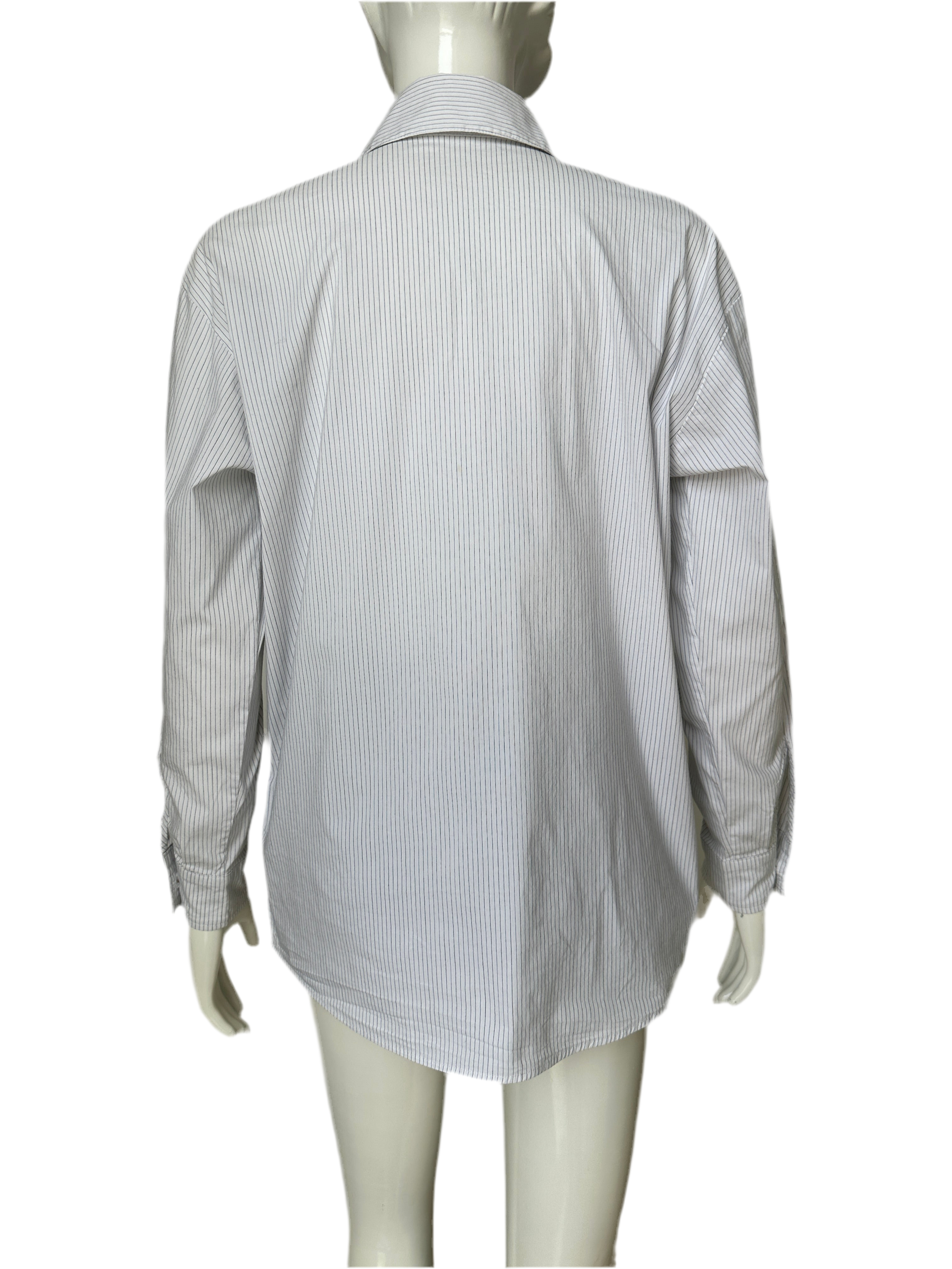 Ba&sh Shirt cotton white and blue stripes - size 32